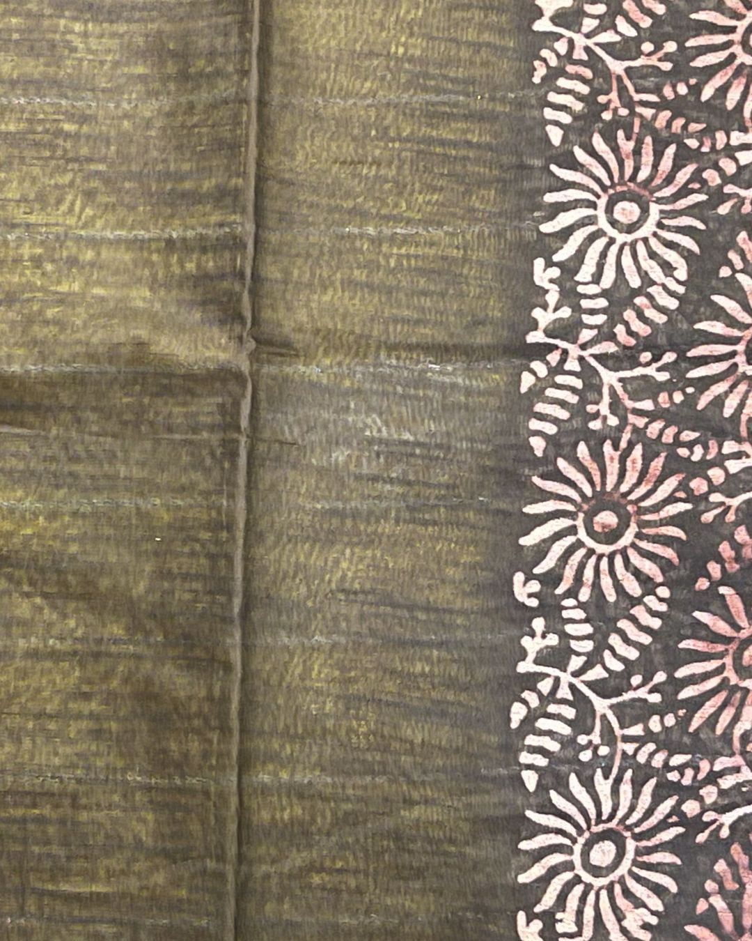 Bhagalpur Cotton Saree - Yellow
