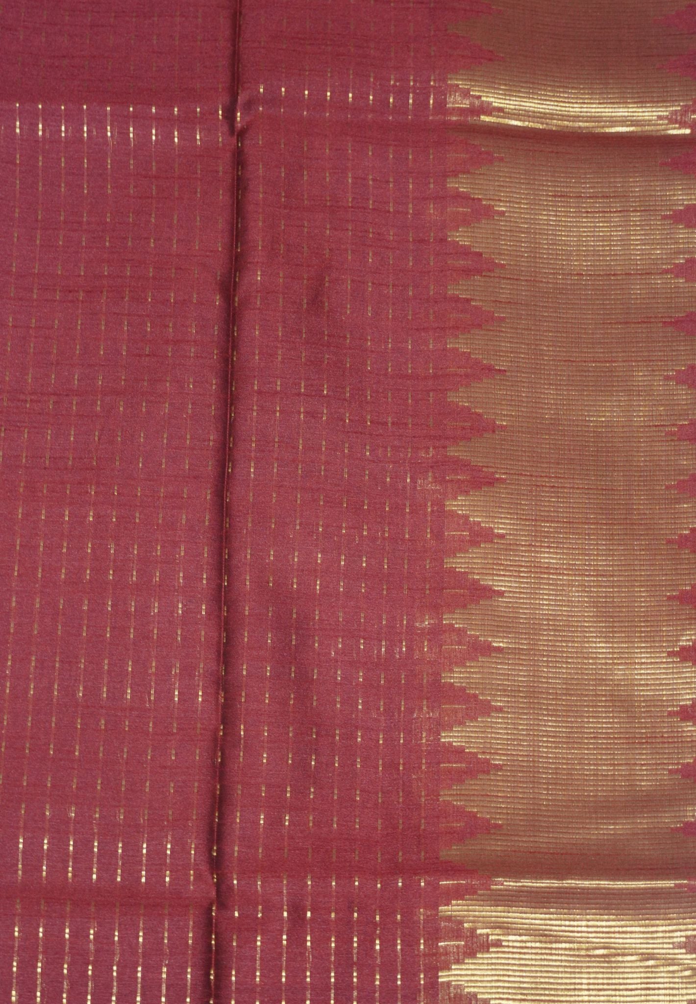 Semi Raw Silk Saree-Maroon