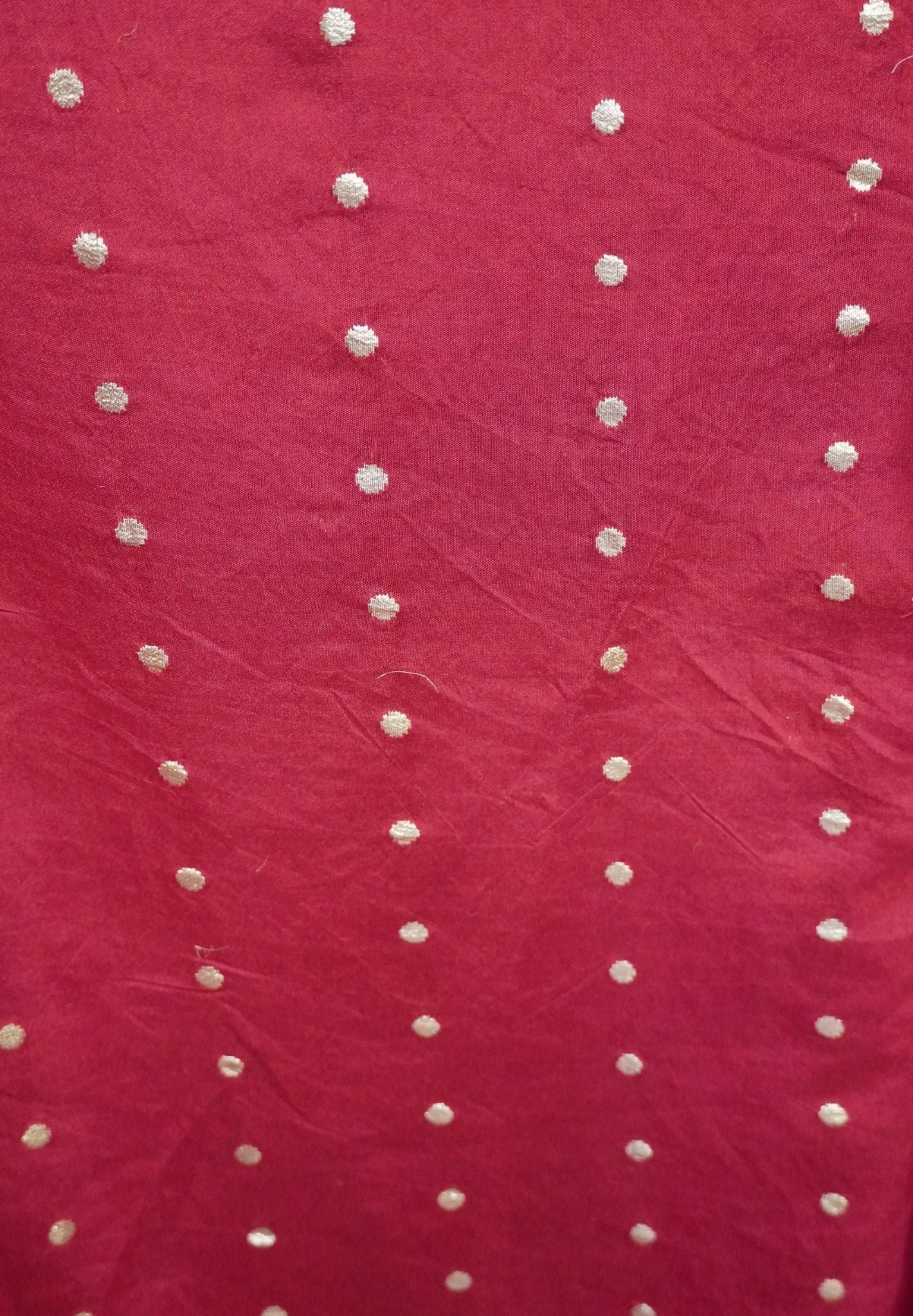 Viscose Silk Saree-Off-white with Circle Motif