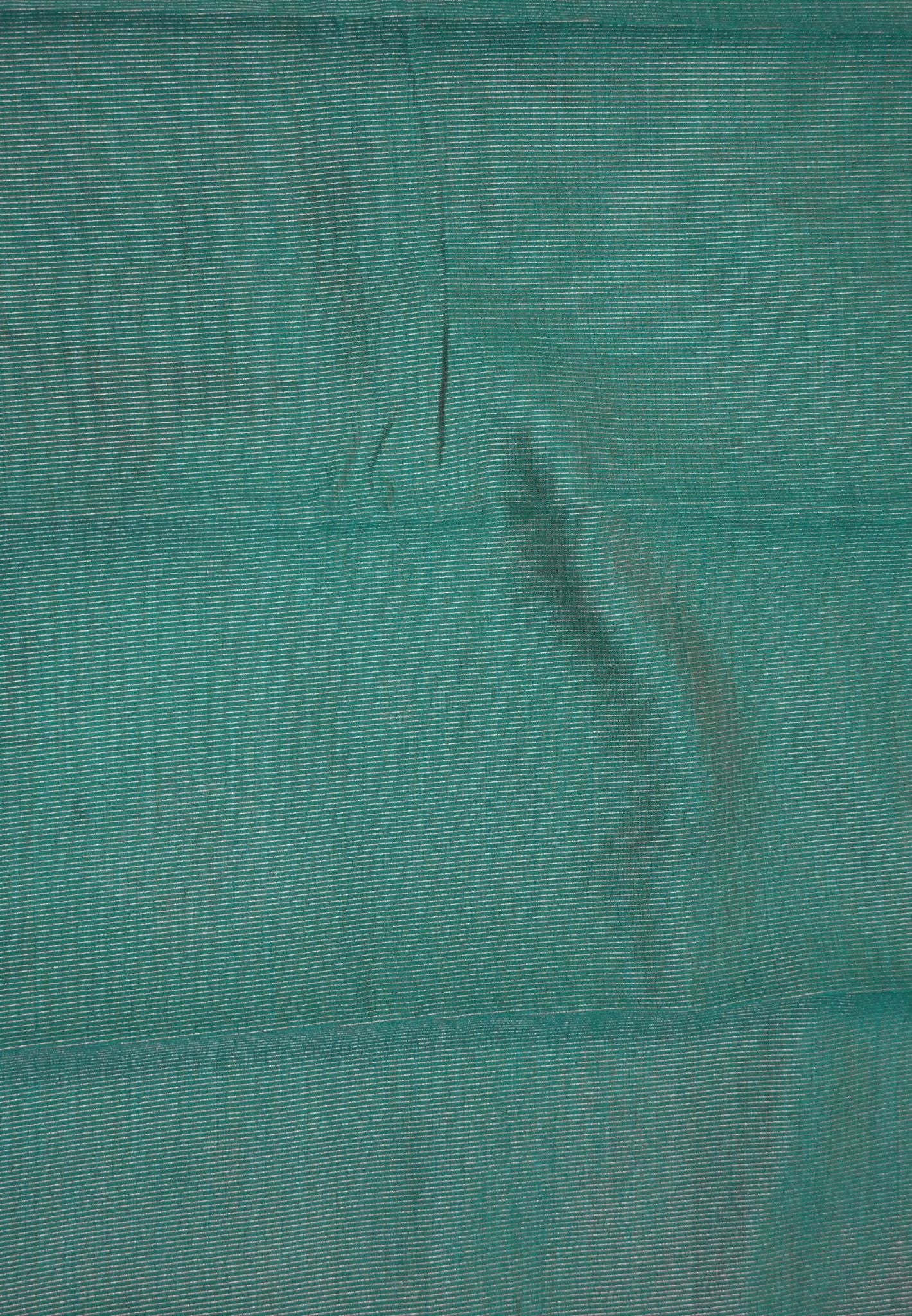 Semi Tussar Saree-Green with Floral Zari Motif
