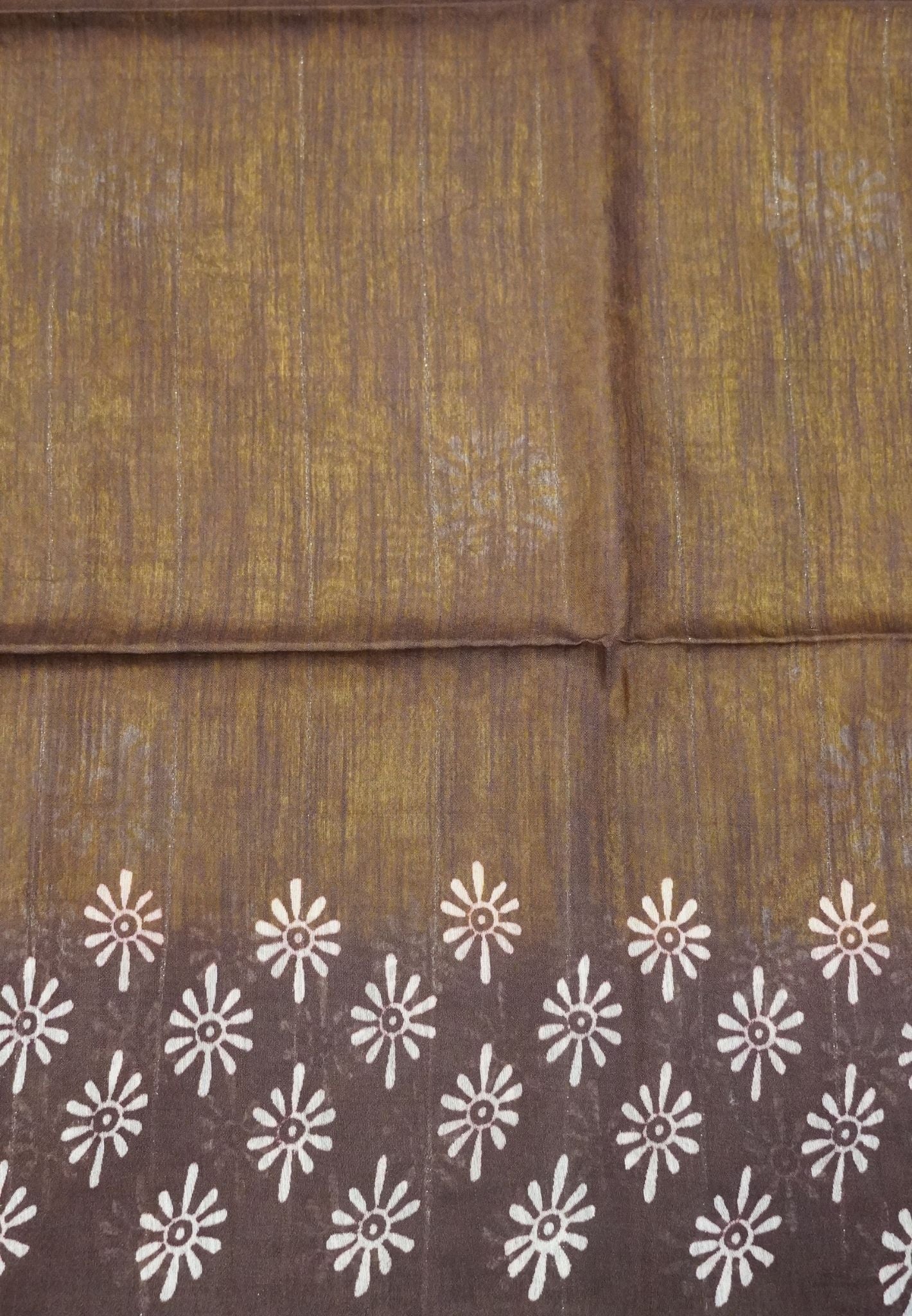 Bhagalpur Cotton Saree-Yellow