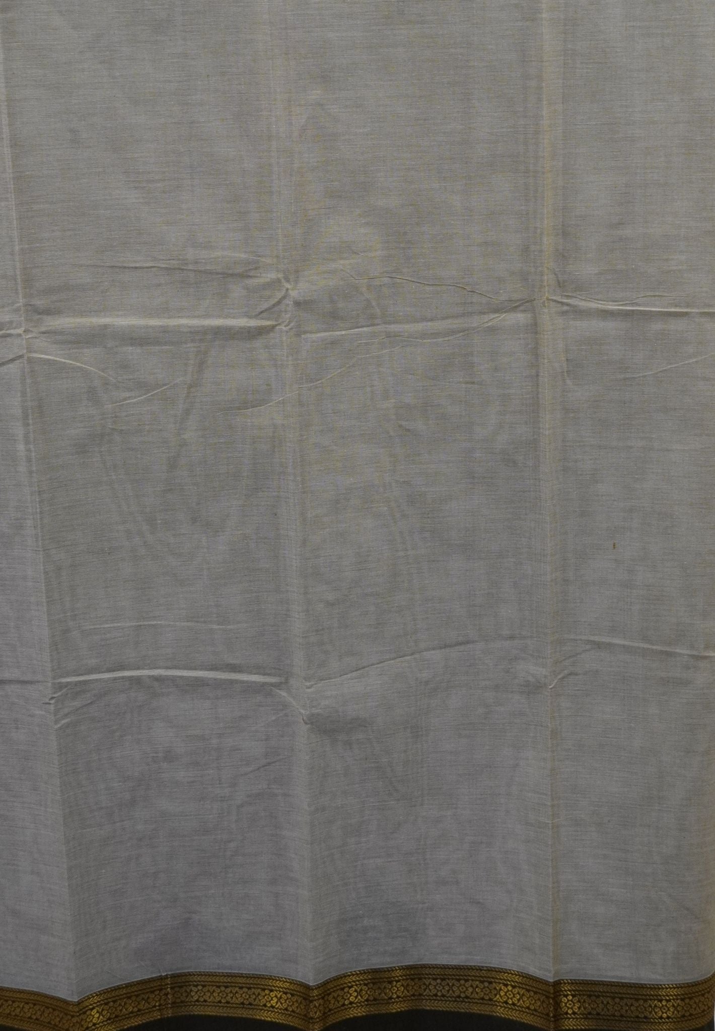 Chettinad Cotton Saree–Cream White with Ther Border