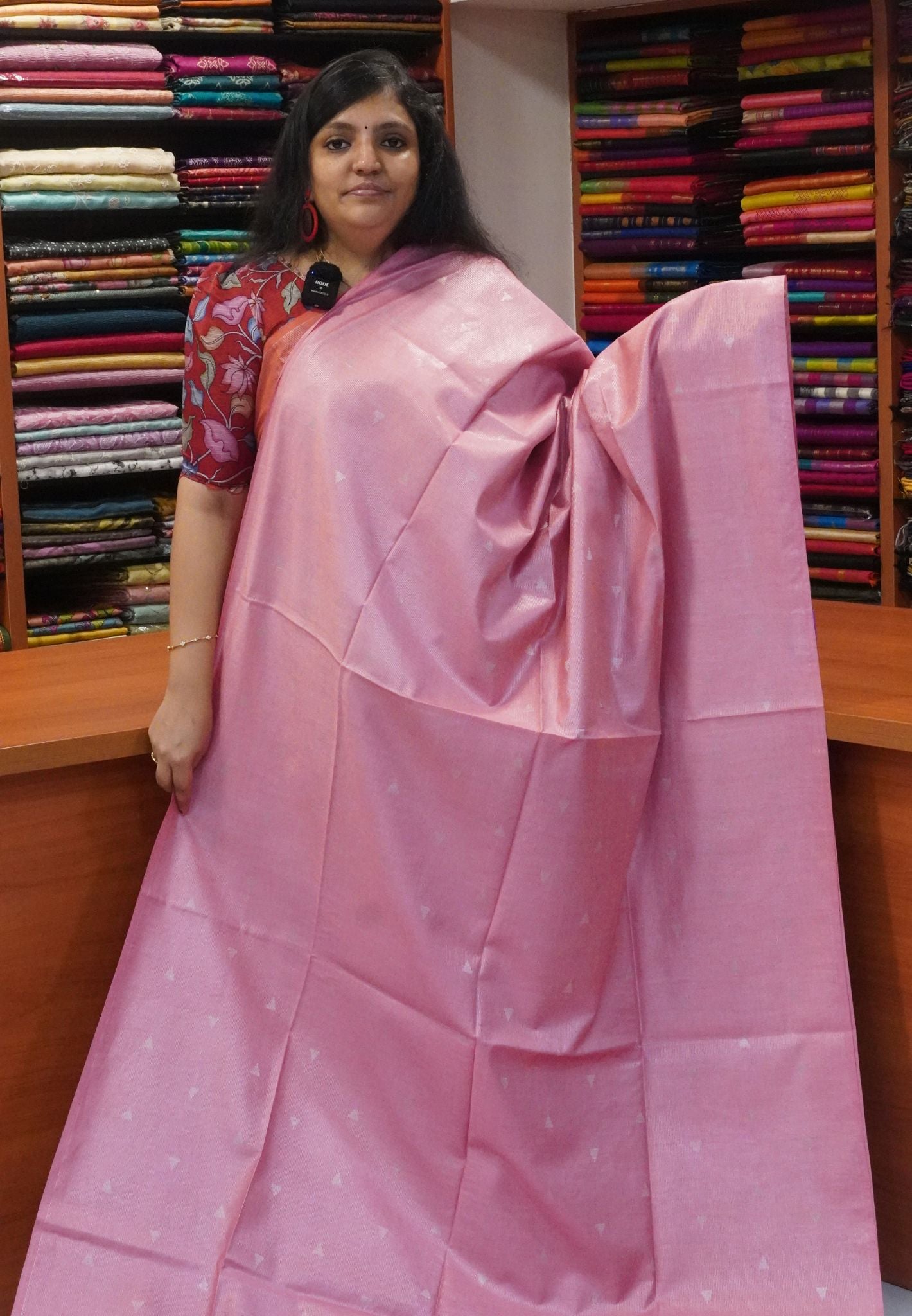 Bhagalpur Tissue Saree- Pink