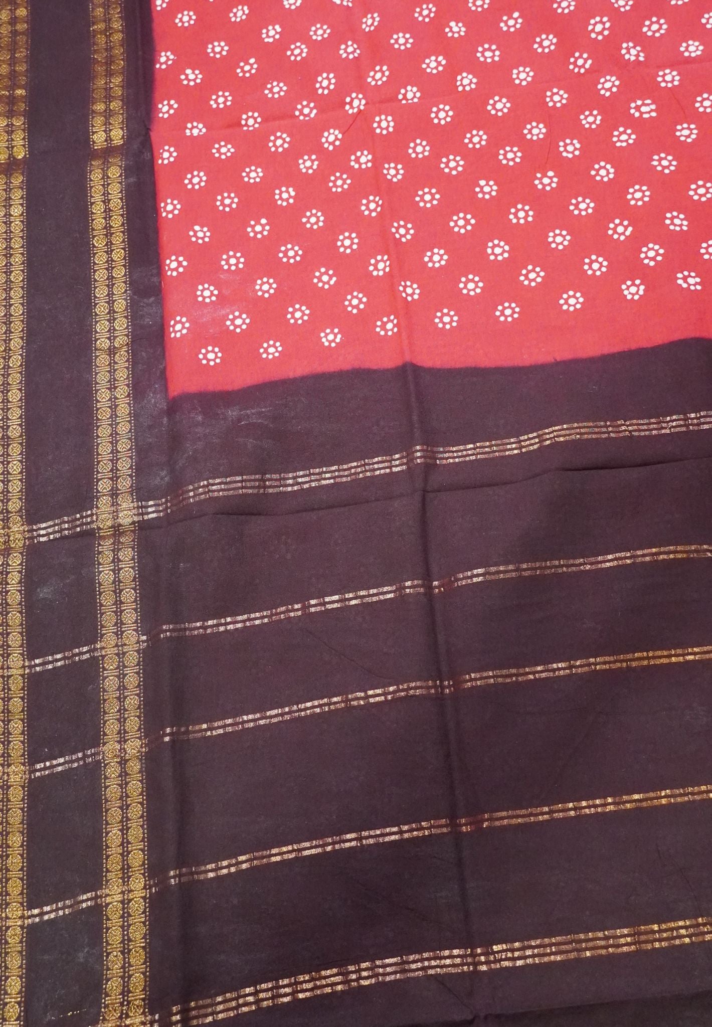 Sungudi Cotton- Bandhini Red