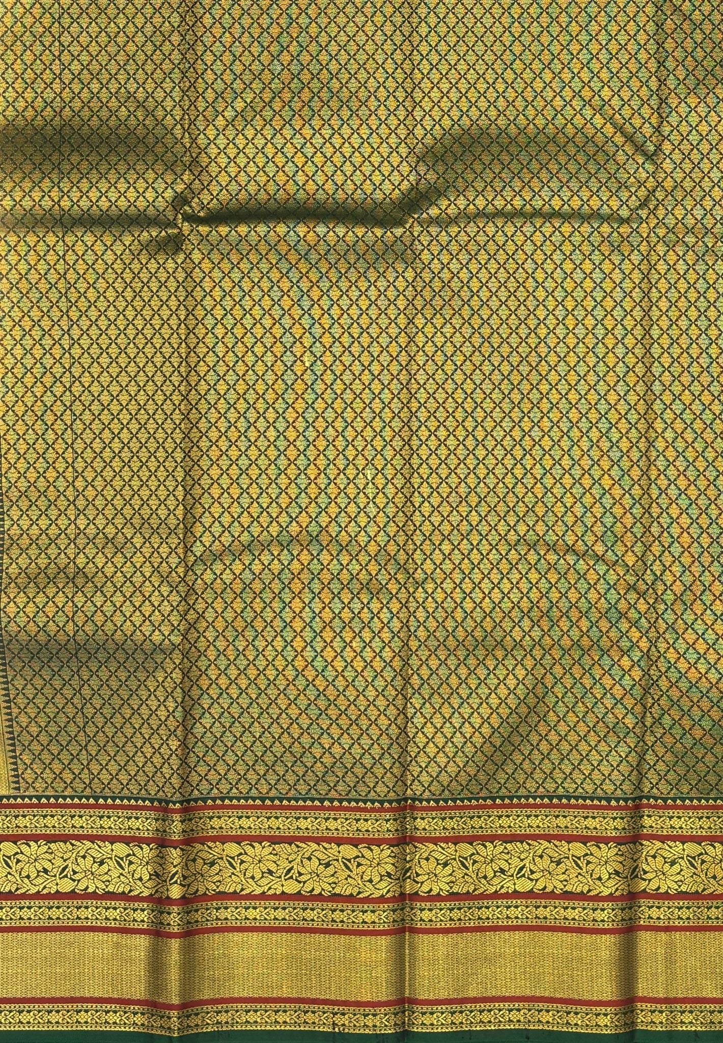 Budget Kanchipuram Saree-Baby Pink In Floral Zari Panel With Contrast Border