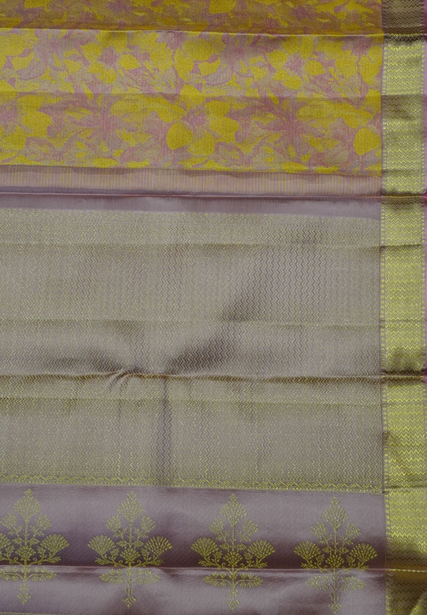 Pure Silk Saree - Floral Peach Pink