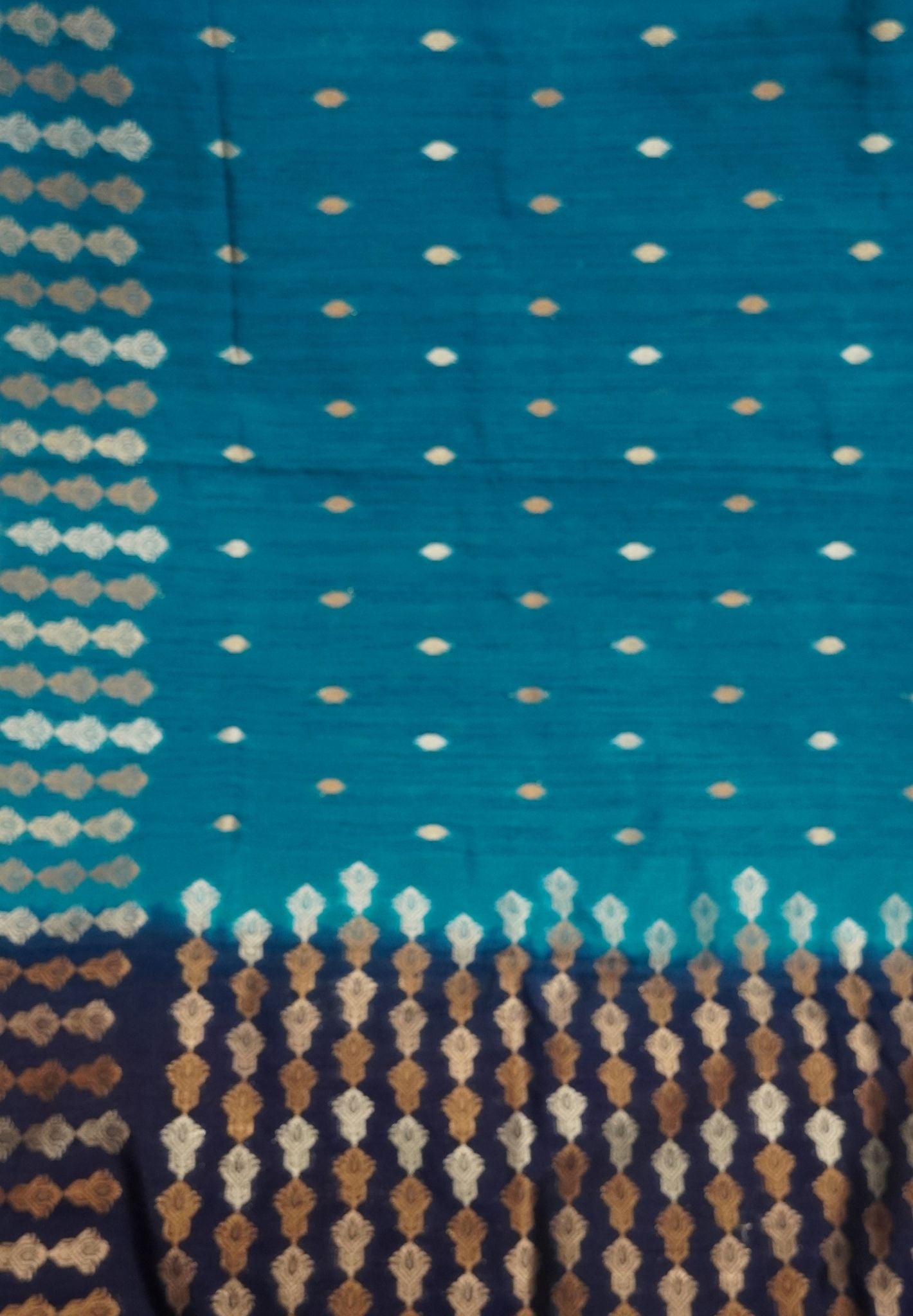Semi Tussar Saree - Ramar Blue