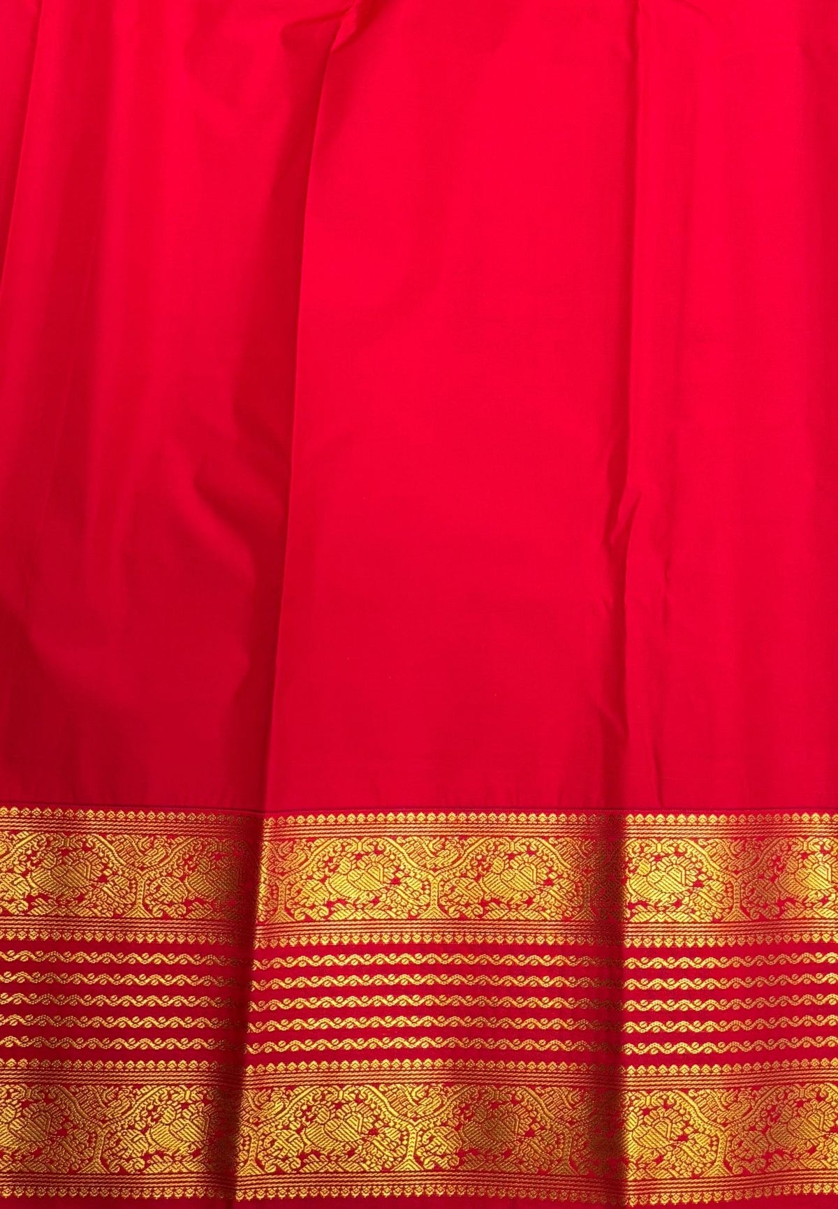 Budget Kanchipuram Saree-Green with Contrast Border