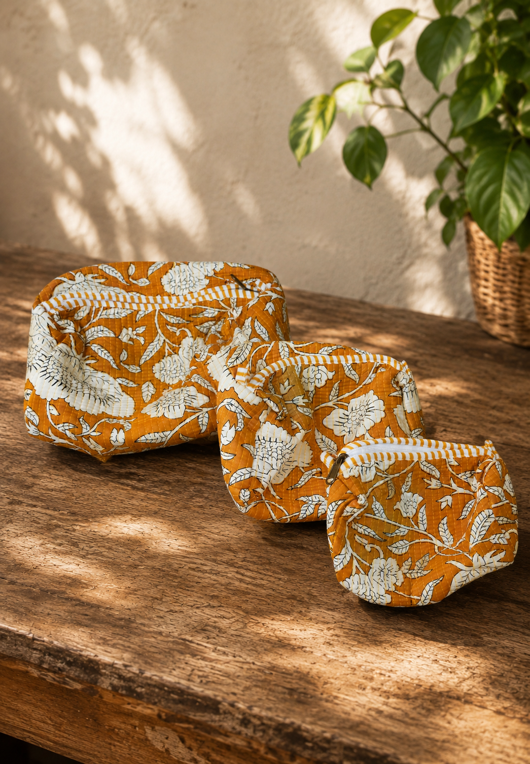 Combo Pouch Set-Mustard