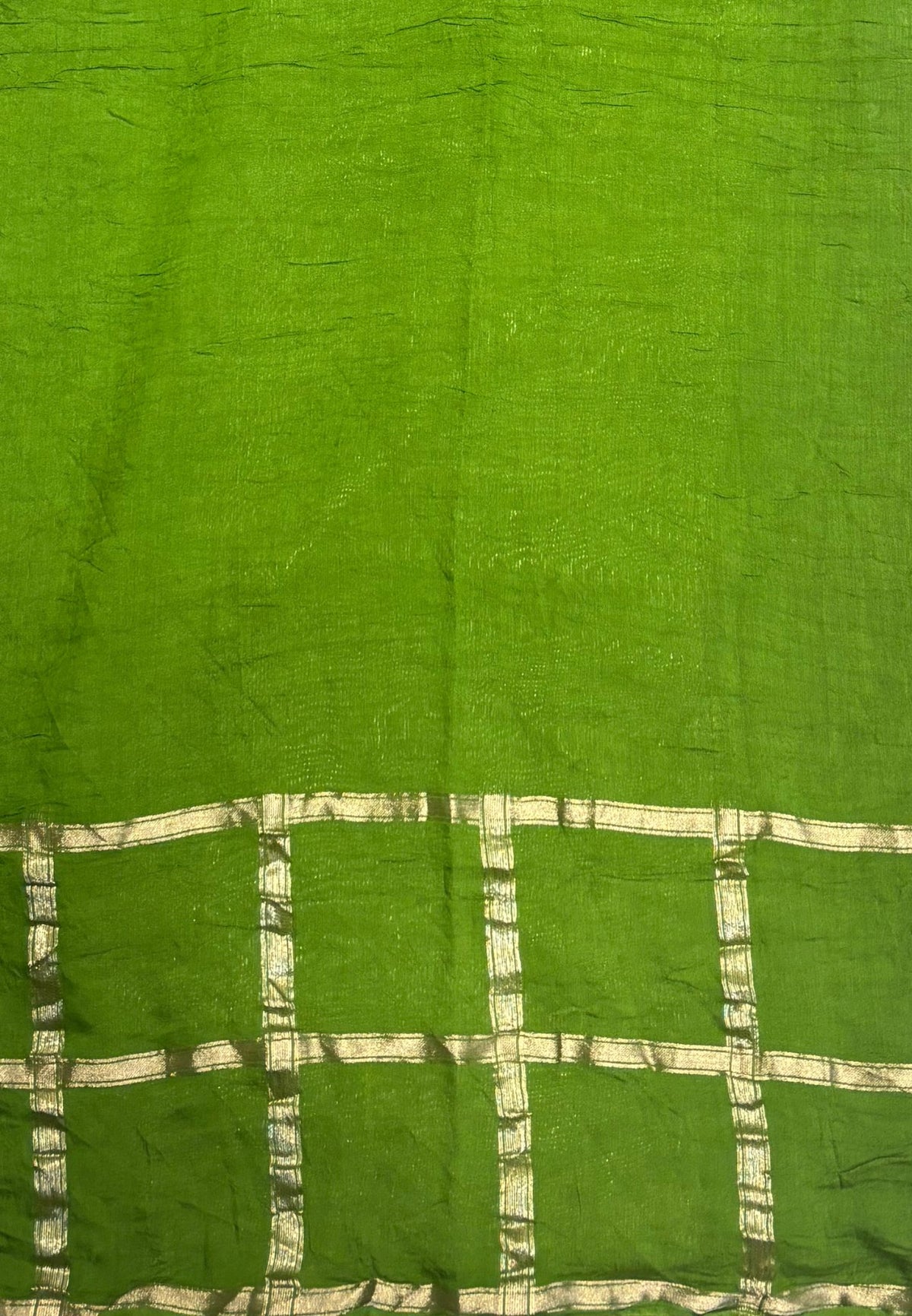 Banarasi Bandeji Saree-Violet in Zari Checks with Contrast Border