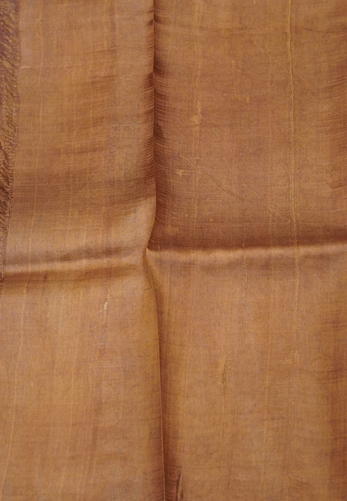 Pure Tussar Silk Saree – Honey Ajrakh Print