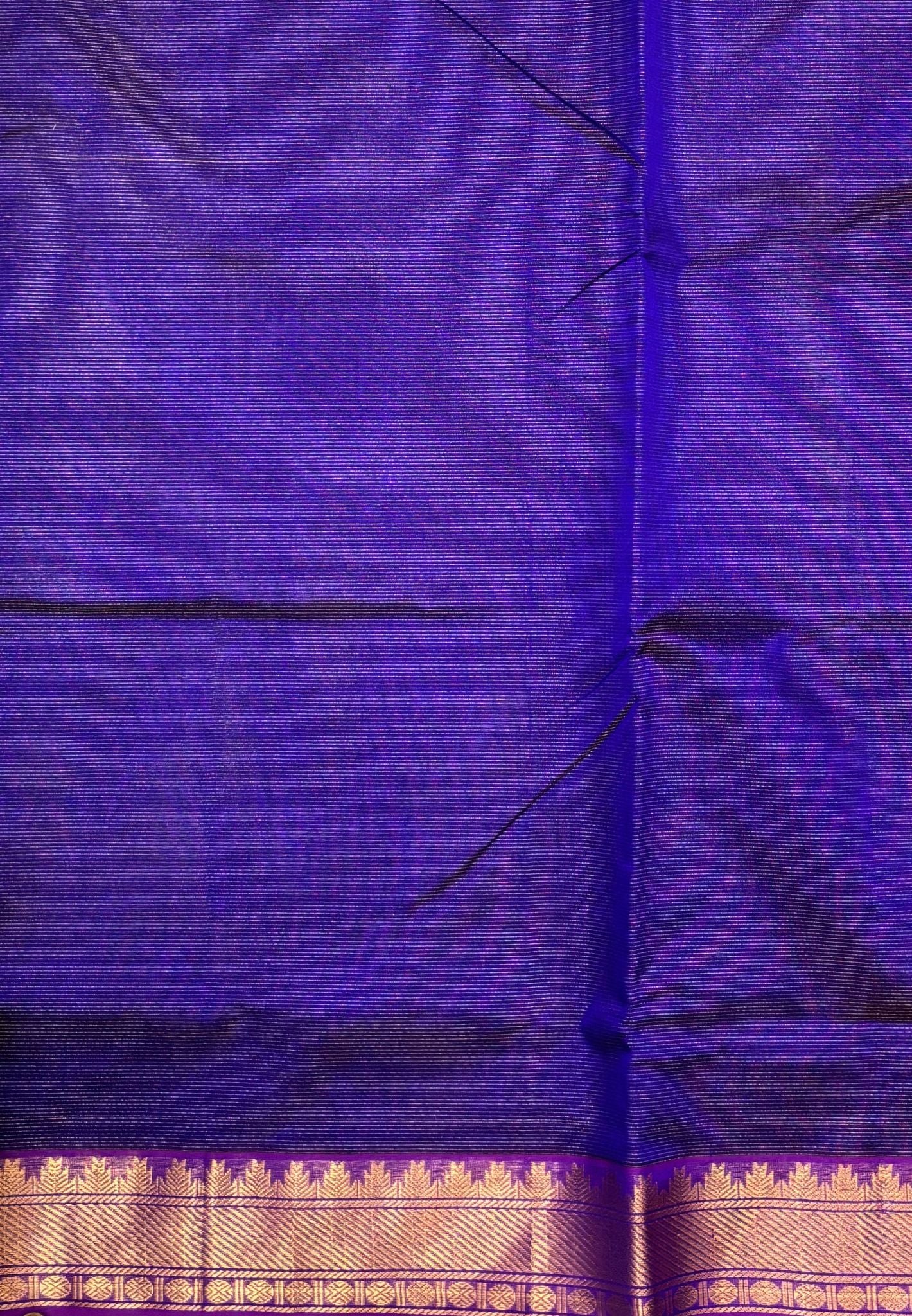 Pure Silk Cotton Saree-Purple In Vairaoosi Zari With Contrast Border