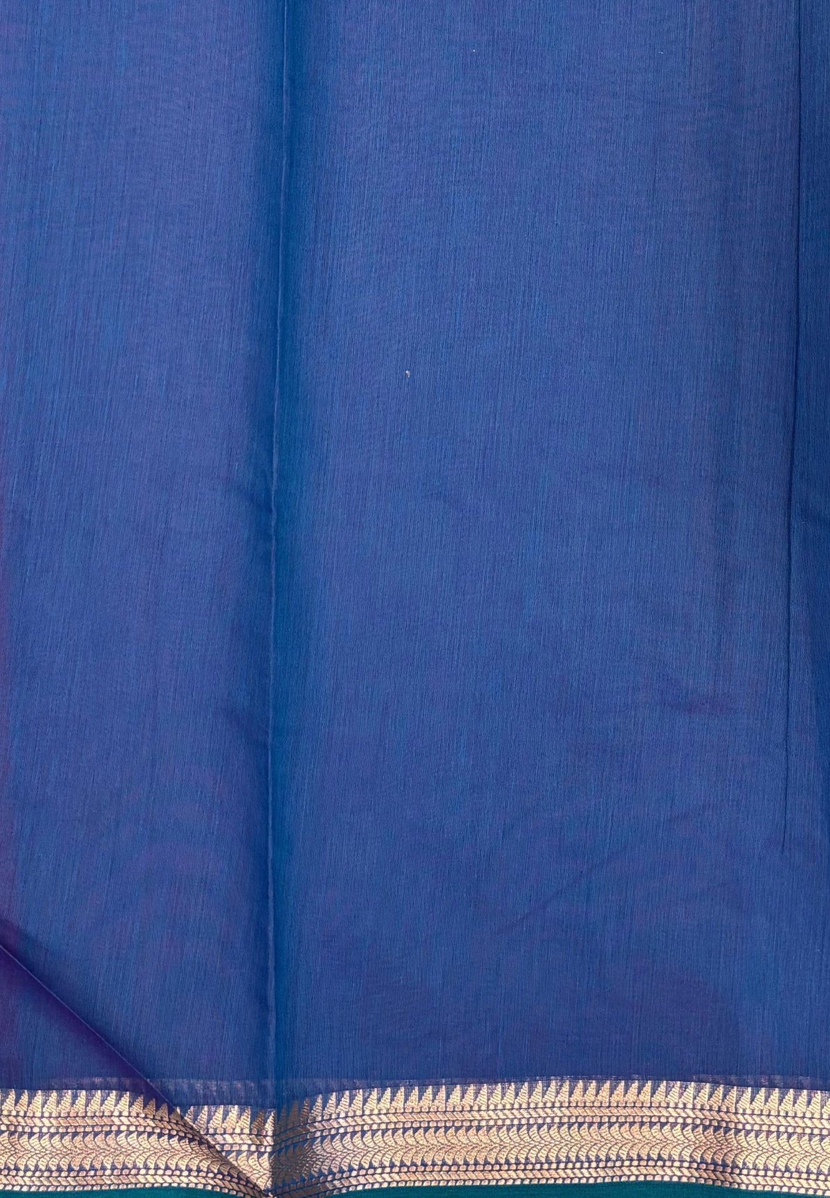 Handloom Cotton Saree-Magenta Pink In Horizontal Stripe Zari With Contrast Border