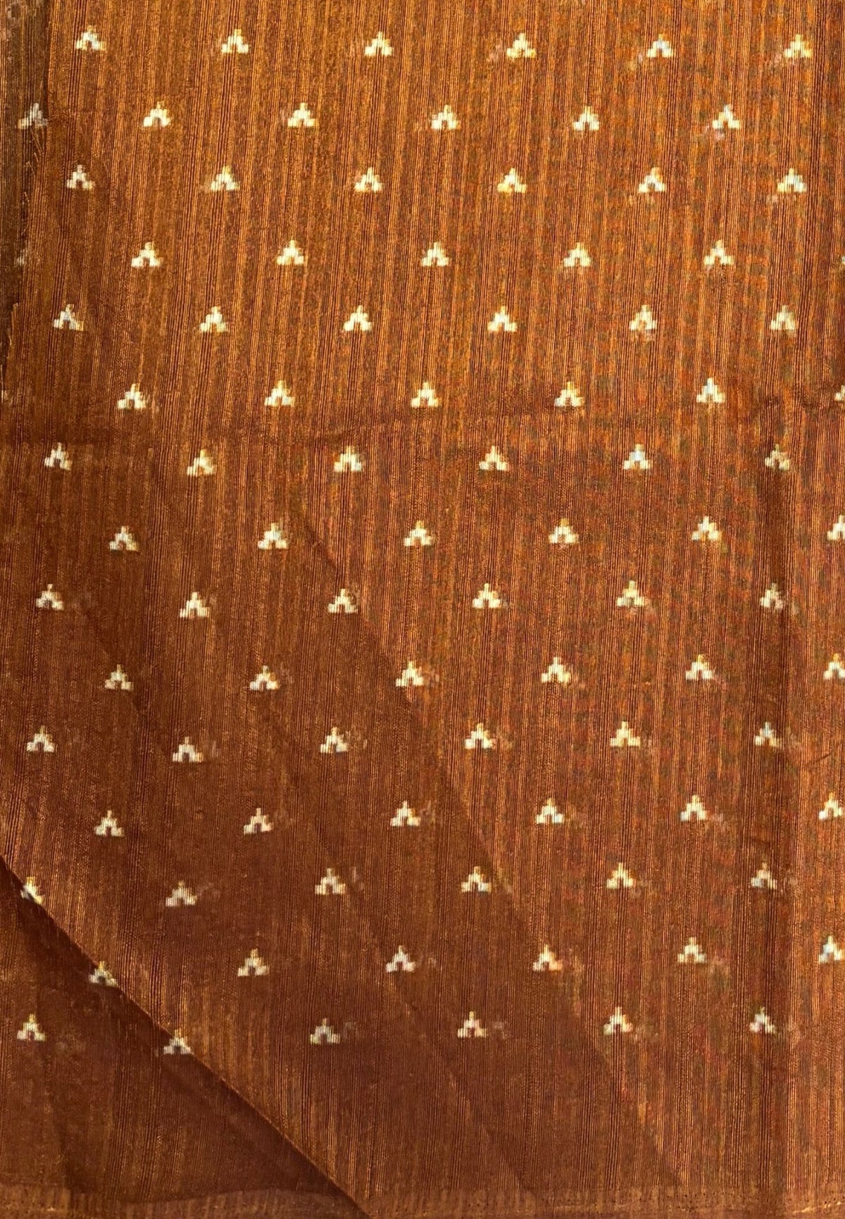 Jute Tussar Saree-Grey In Patola Print Border