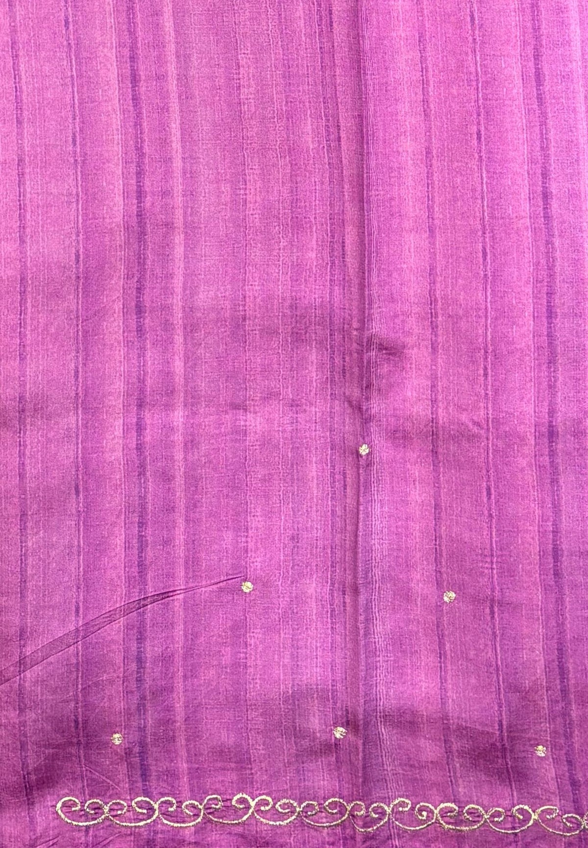 Pure Organza Saree-Dark Purple In Scalloped Scroll Lace Border