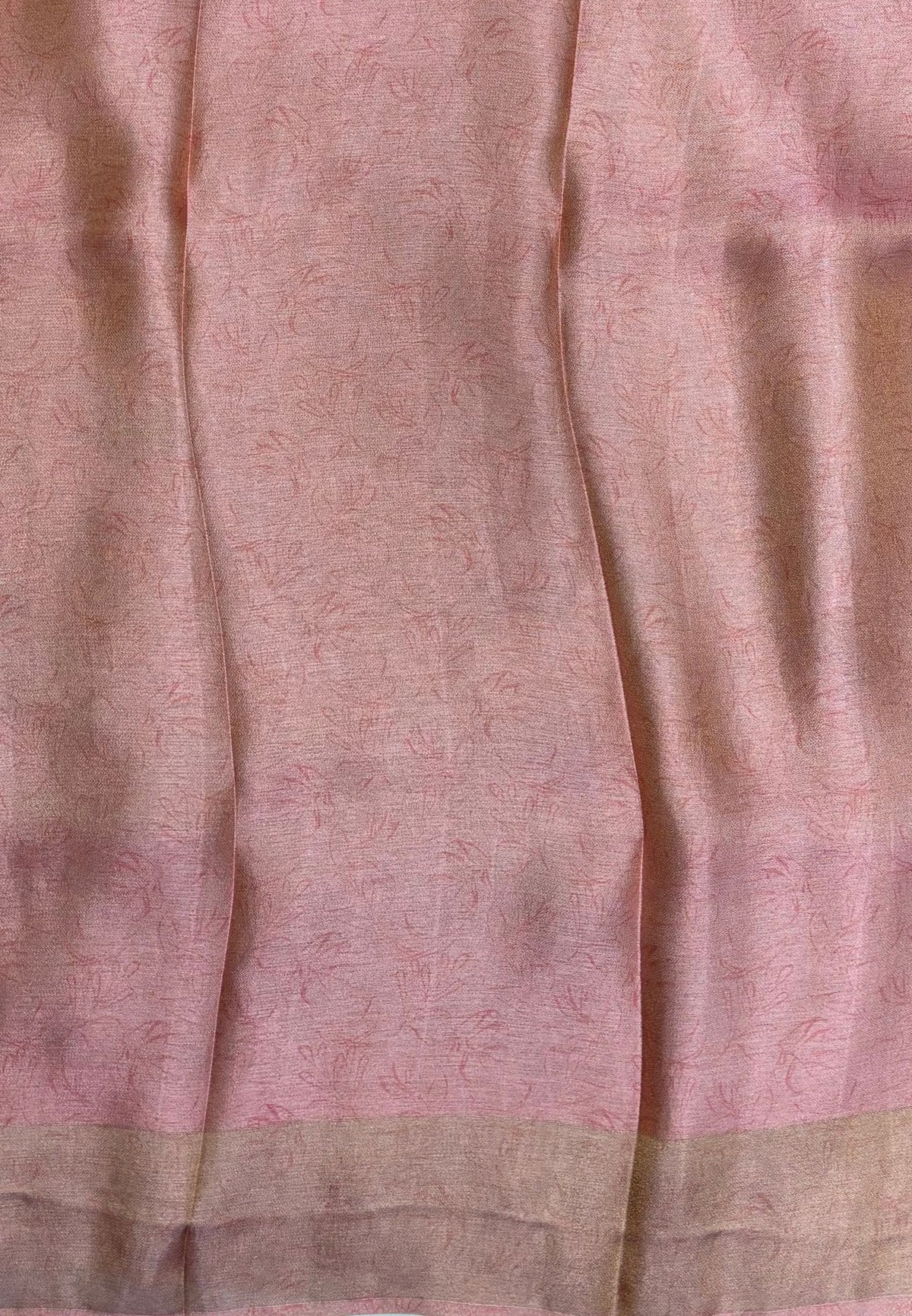 Tissue Silk Saree-Pink In Doll Motif Border