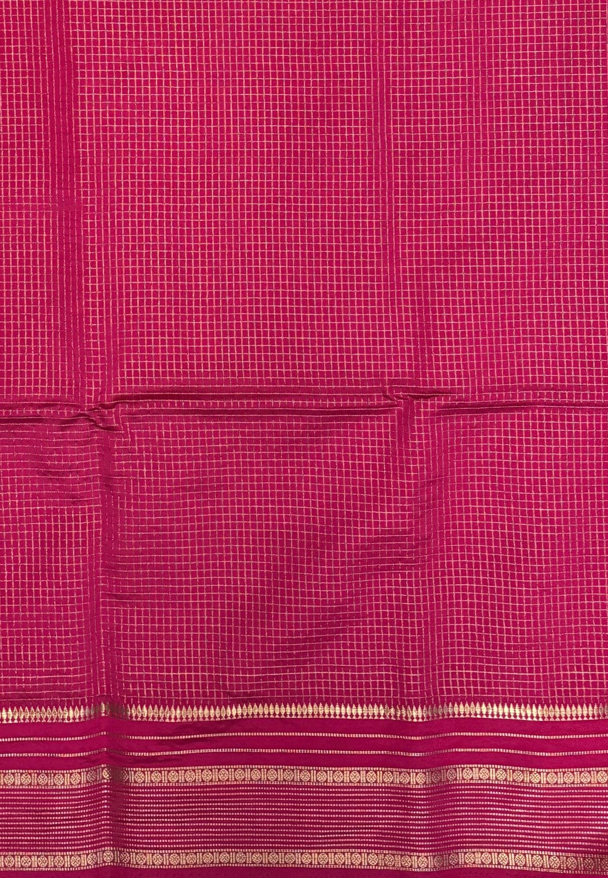 Mulberry Silk Saree-Yellow In Striped Zari With Contrast Border