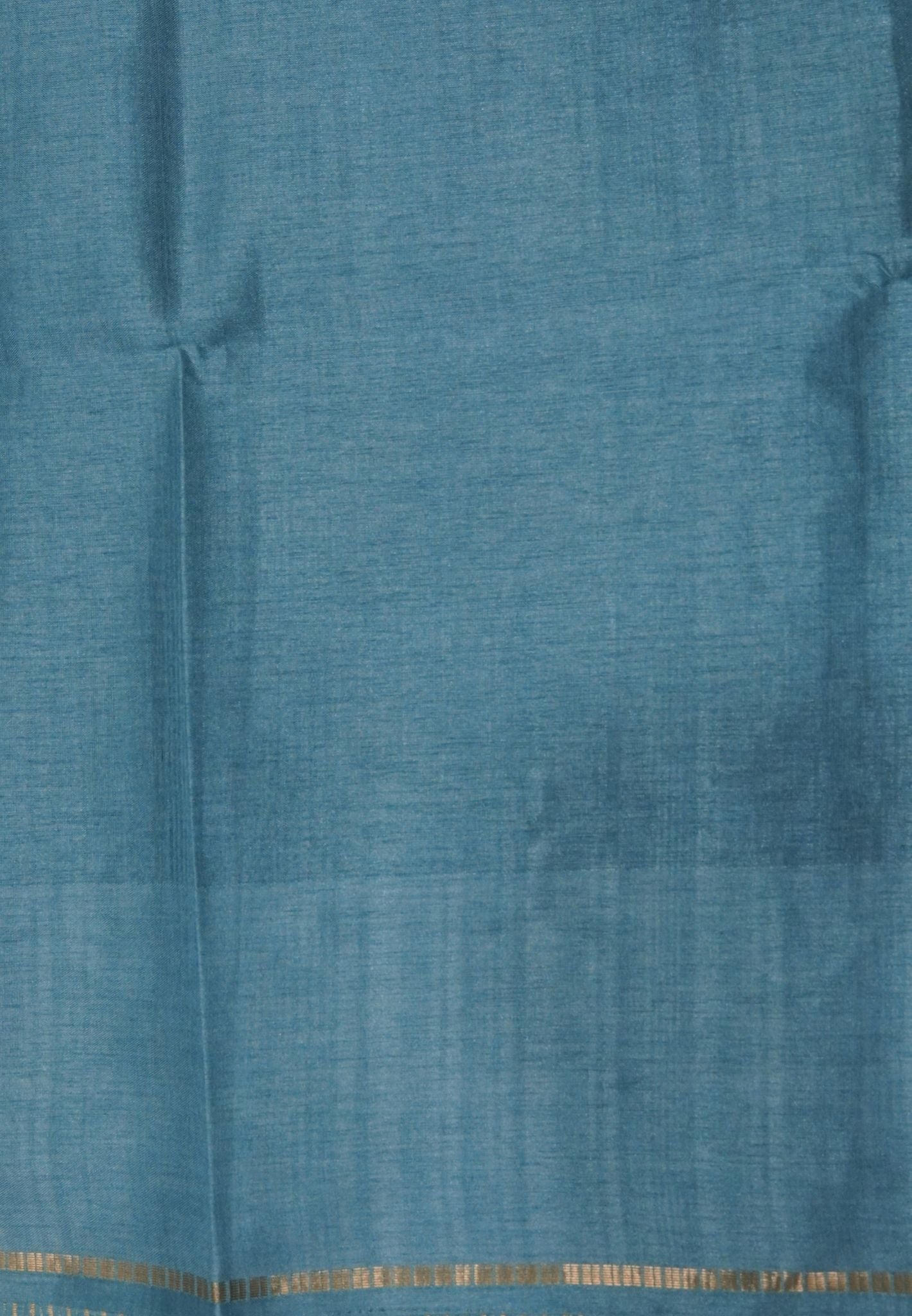 Matka Tussar Saree-Blue with Zari Checks