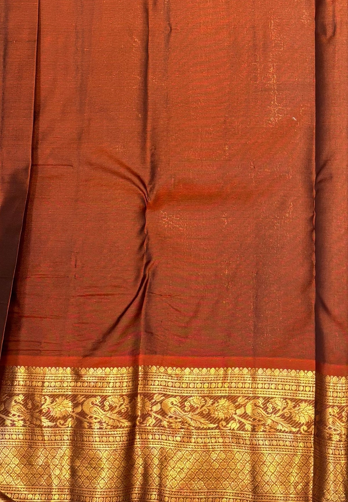 Pure Kanchipuram Silk Saree- Traditional Green with Contrast Border