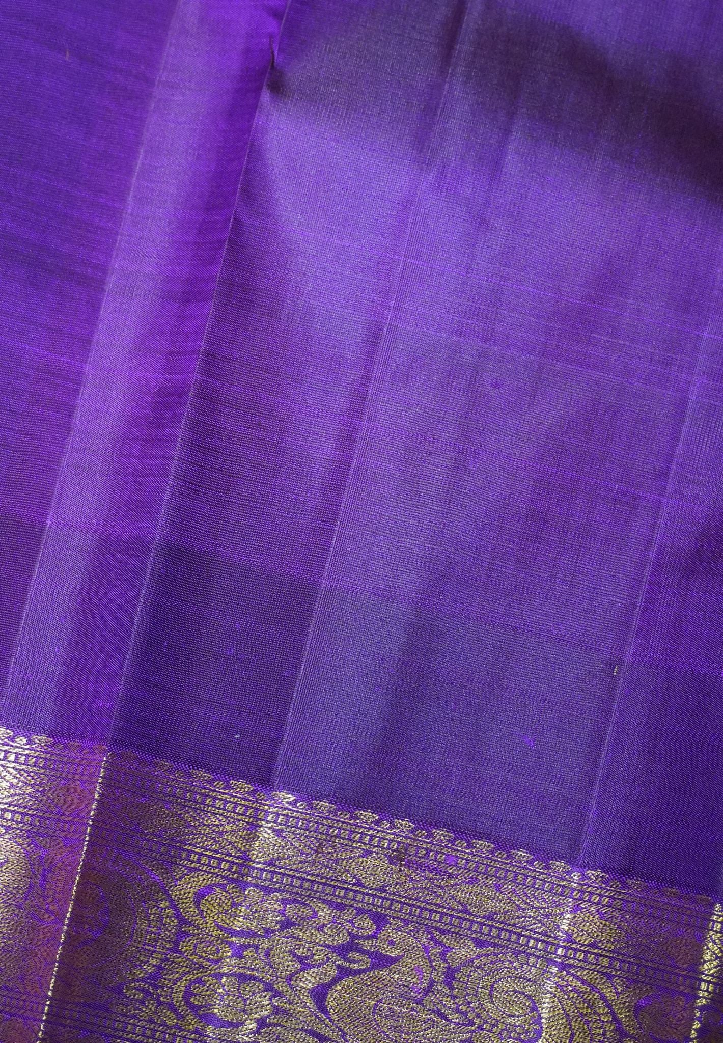 Pure Kanchipuram Silk -Mango Yellow-Wine