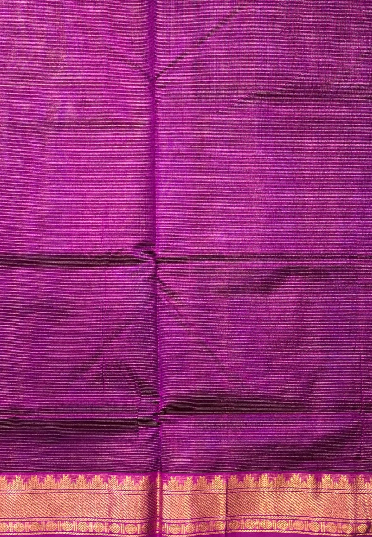 Pure Silk Cotton Saree-Purple In Vairaoosi Zari With Contrast Border