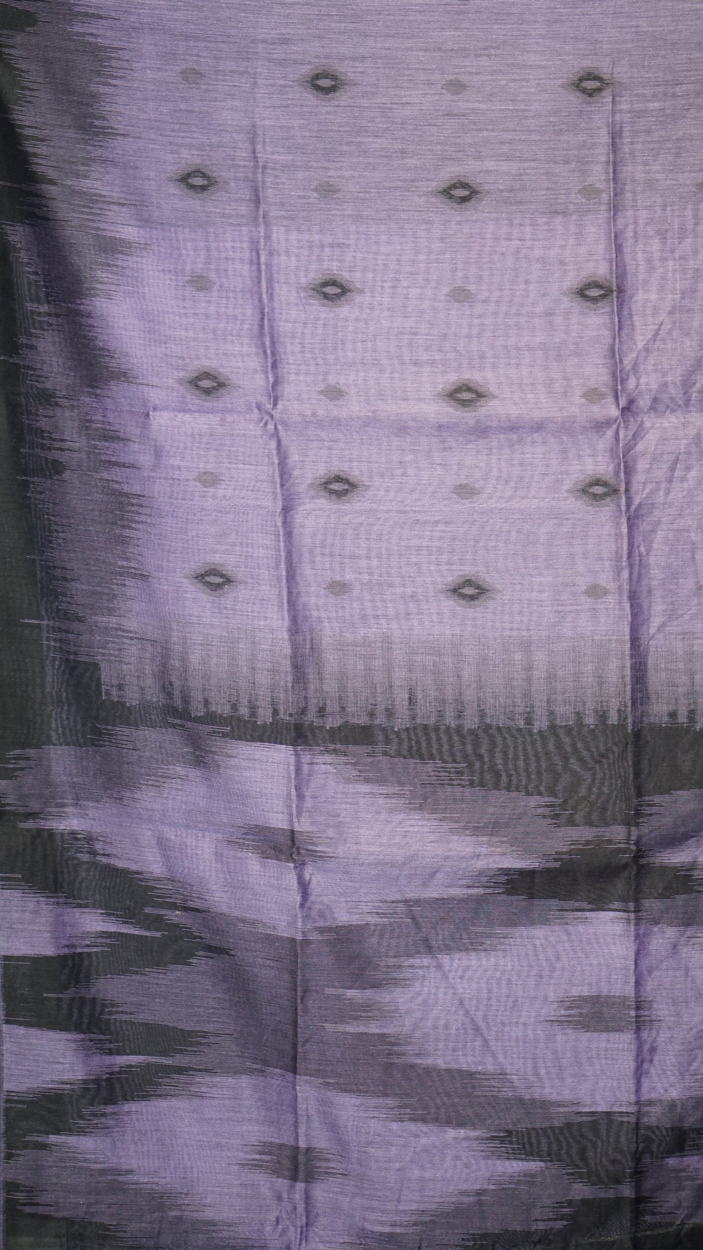 Munga Cotton Saree Ikkat Print Lavender