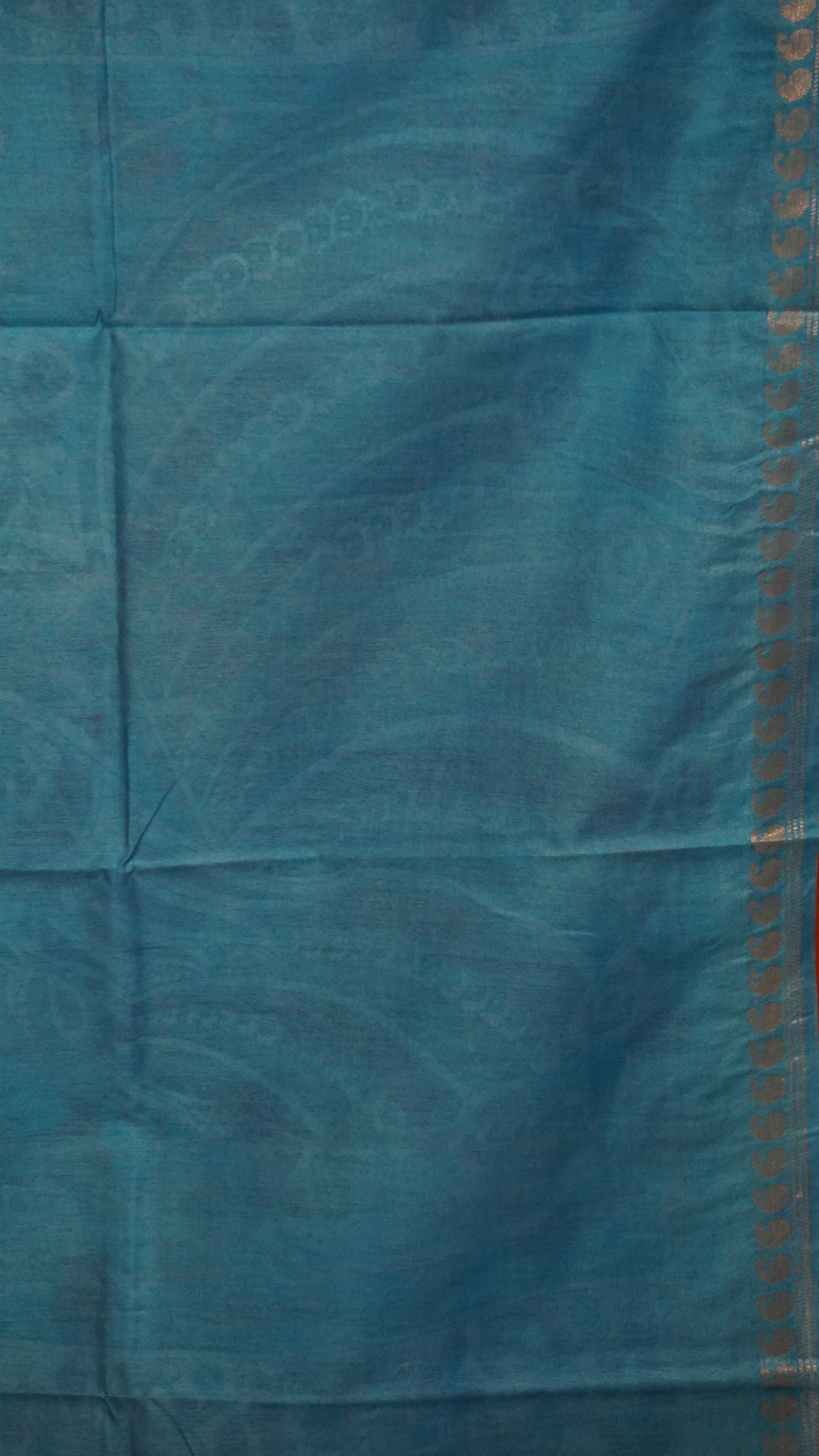 Semi Linen Kalamkari Saree Blue