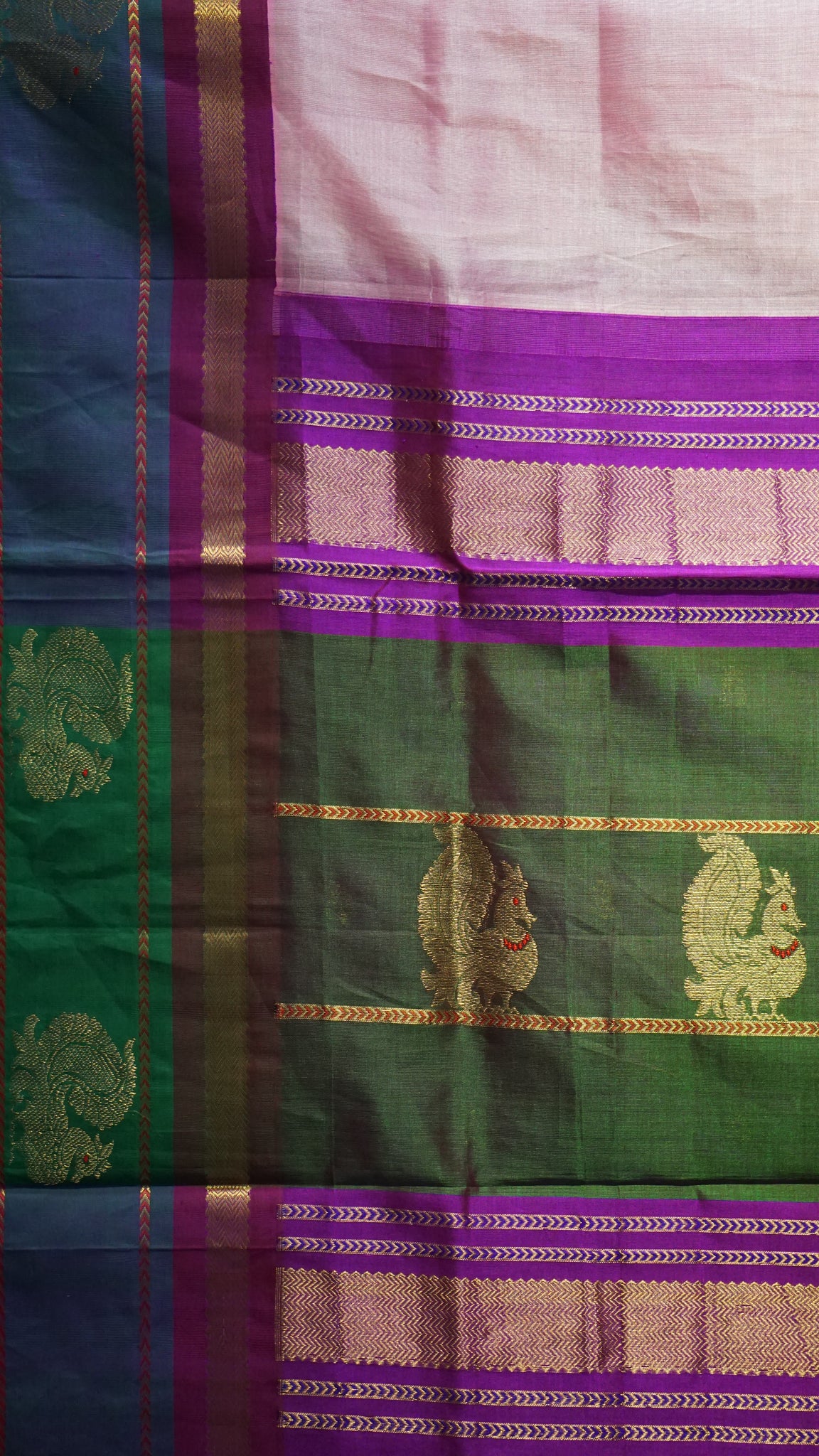 Silk Cotton Saree Pink