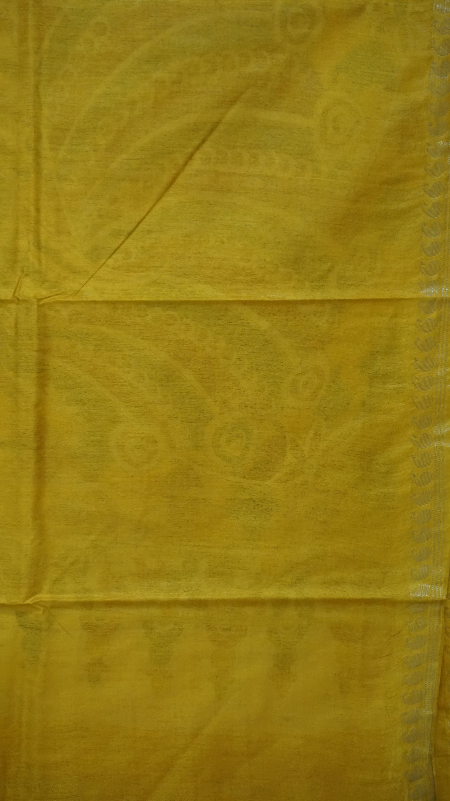 Semi Linen Kalamkari Saree Mustard Yellow