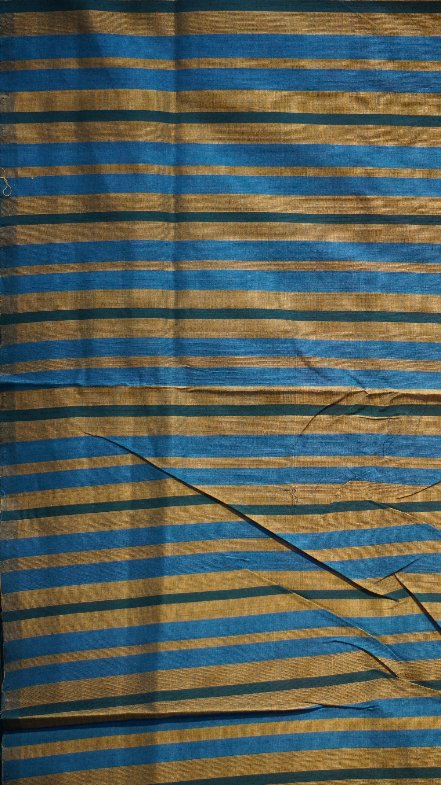 Pochampally Cotton double Ikkat Saree Orange - Green
