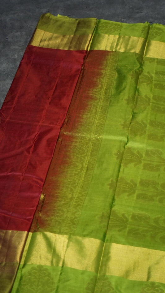 Semi Kanjeevaram Saree Butta Maroon