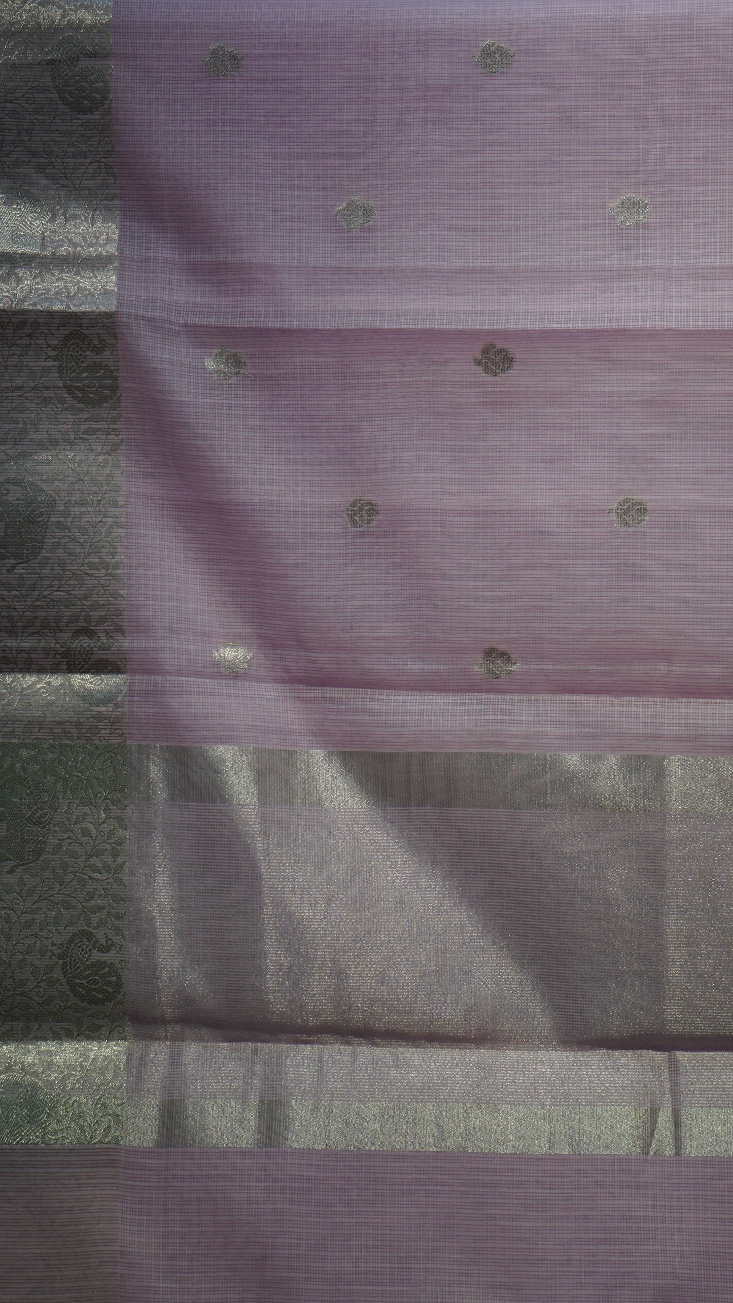 Art Zari Kota Pastel Saree Baby Pink