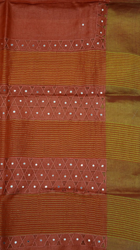 Pure Tussar Saree - Red