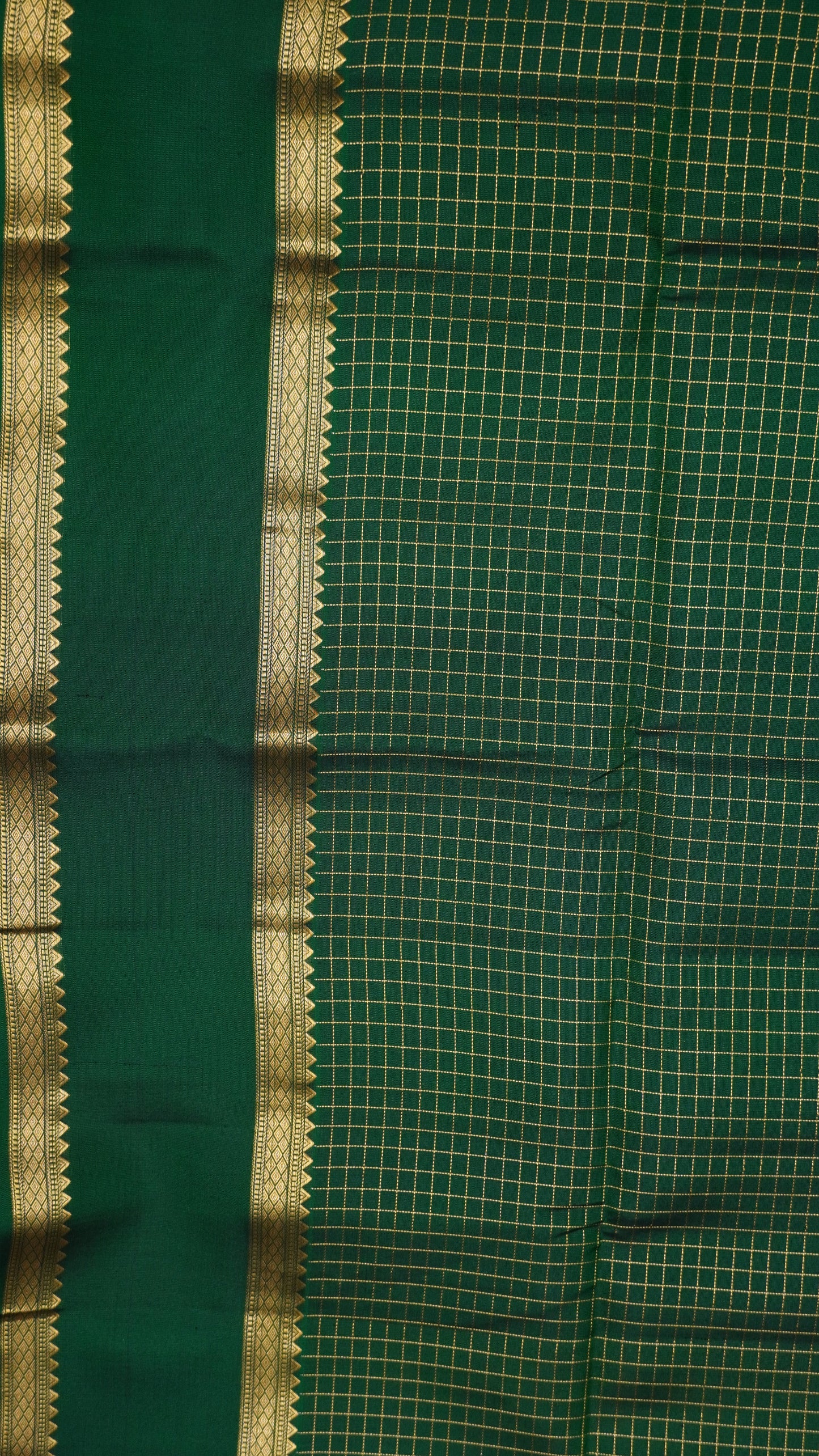 Pure Kanjivaram Silk Saree - Golden Yellow Tower