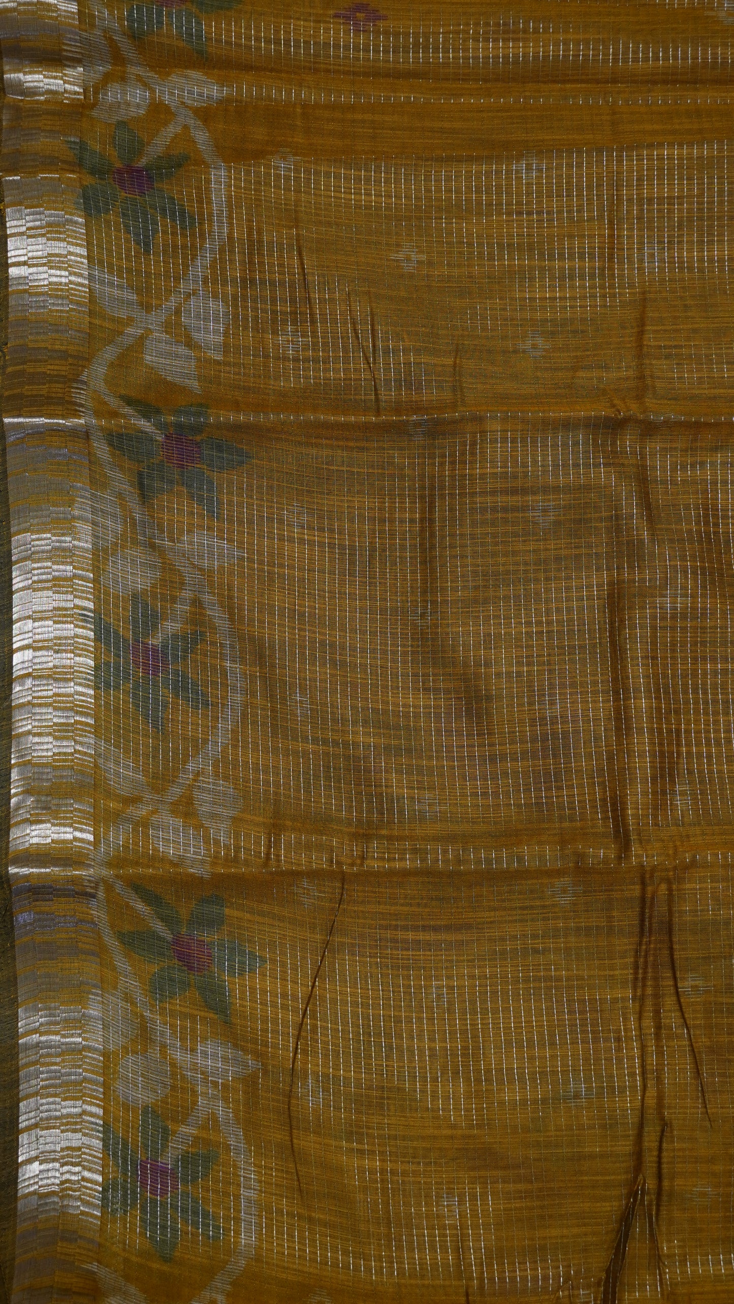 Semi Chanderi Saree- Mustard