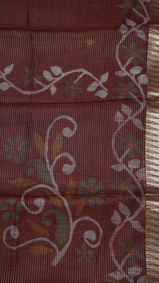 Semi Chanderi Saree- Araku