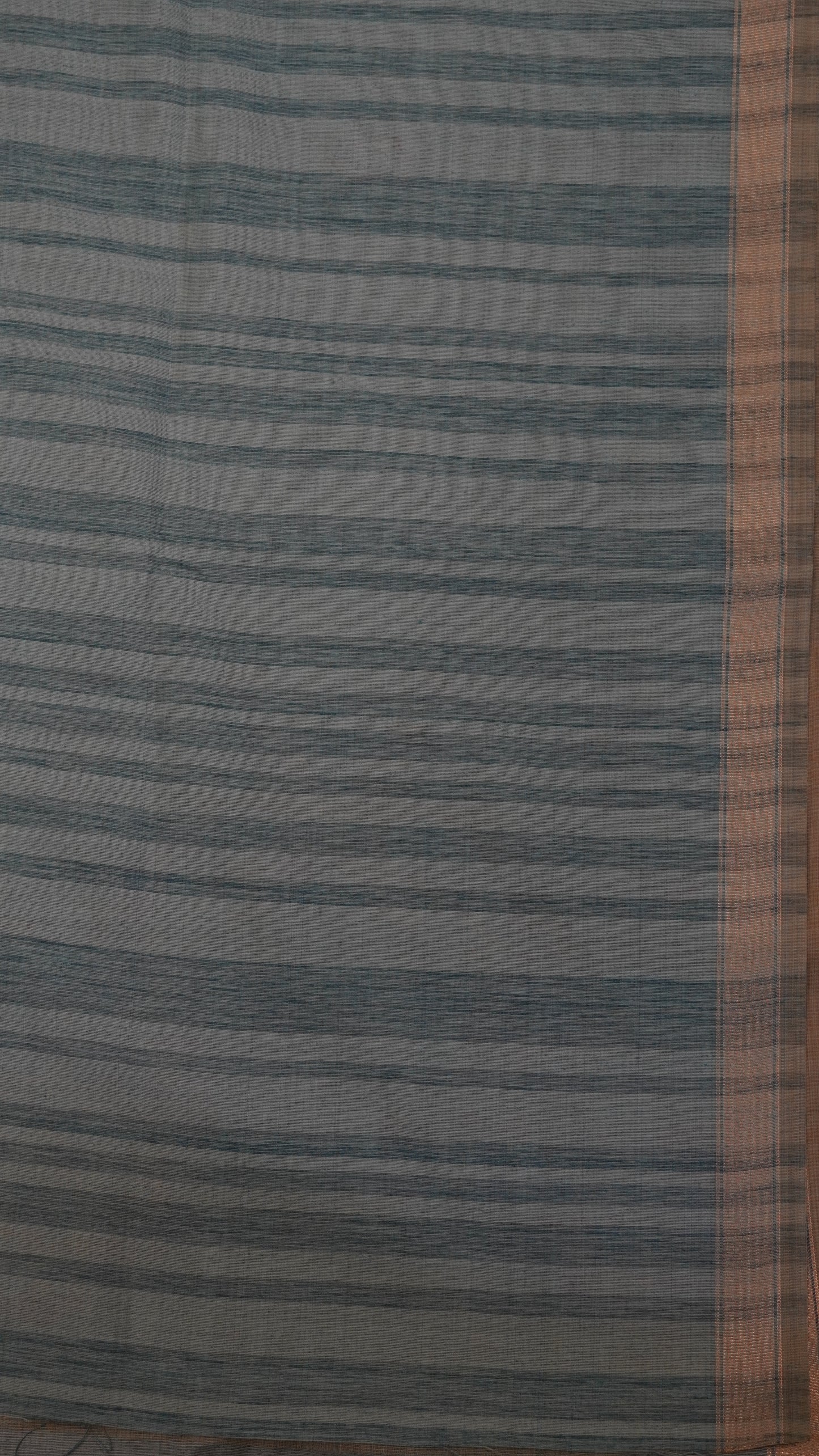 Moonga Cotton Saree - Peacock Print Sea Green