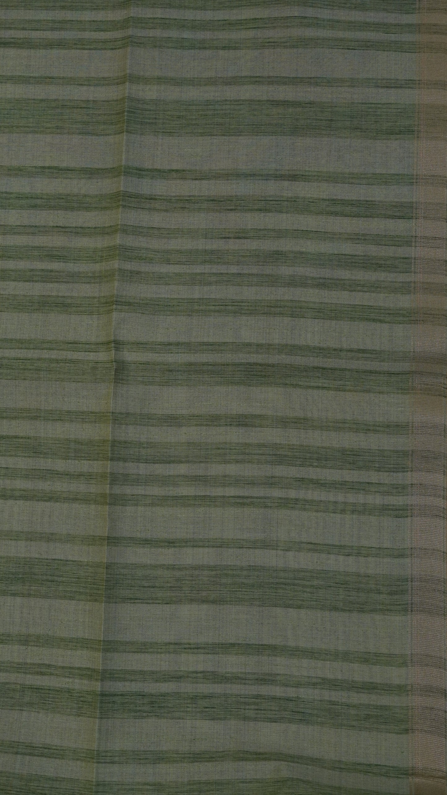 Moonga Cotton Saree - Peacock Print Light Green