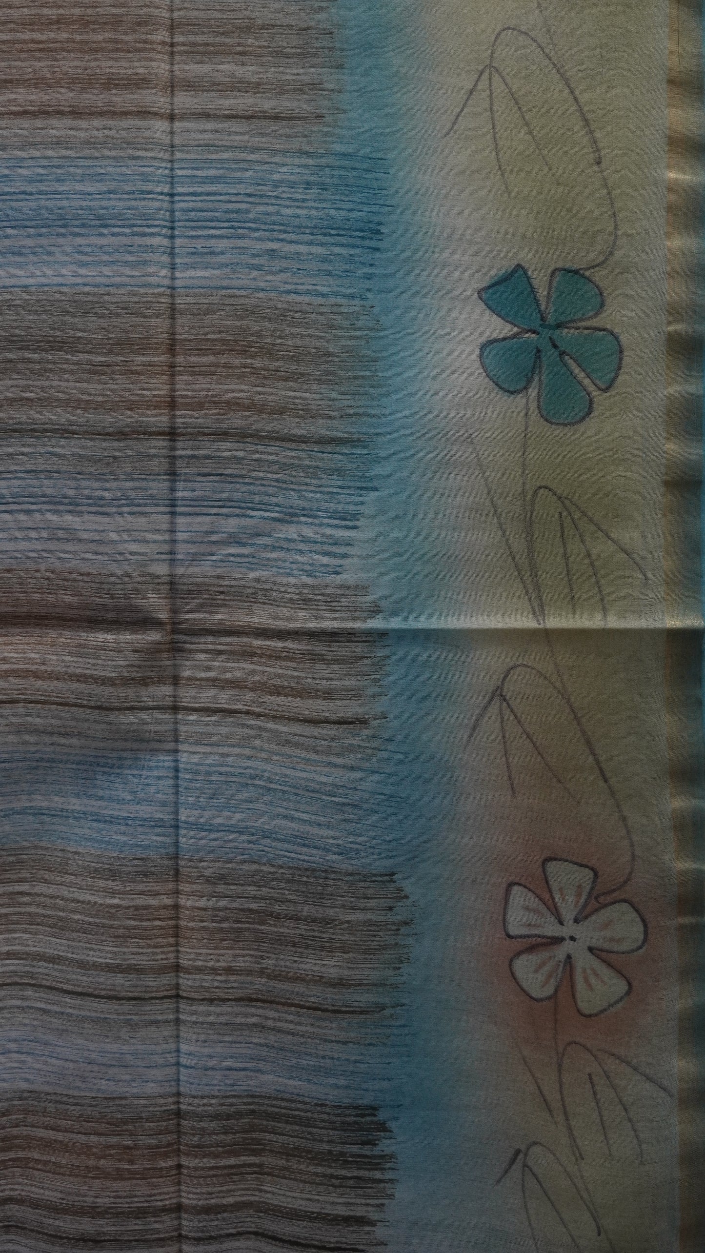 Bhagalpur Tussar Saree- Sky Blue