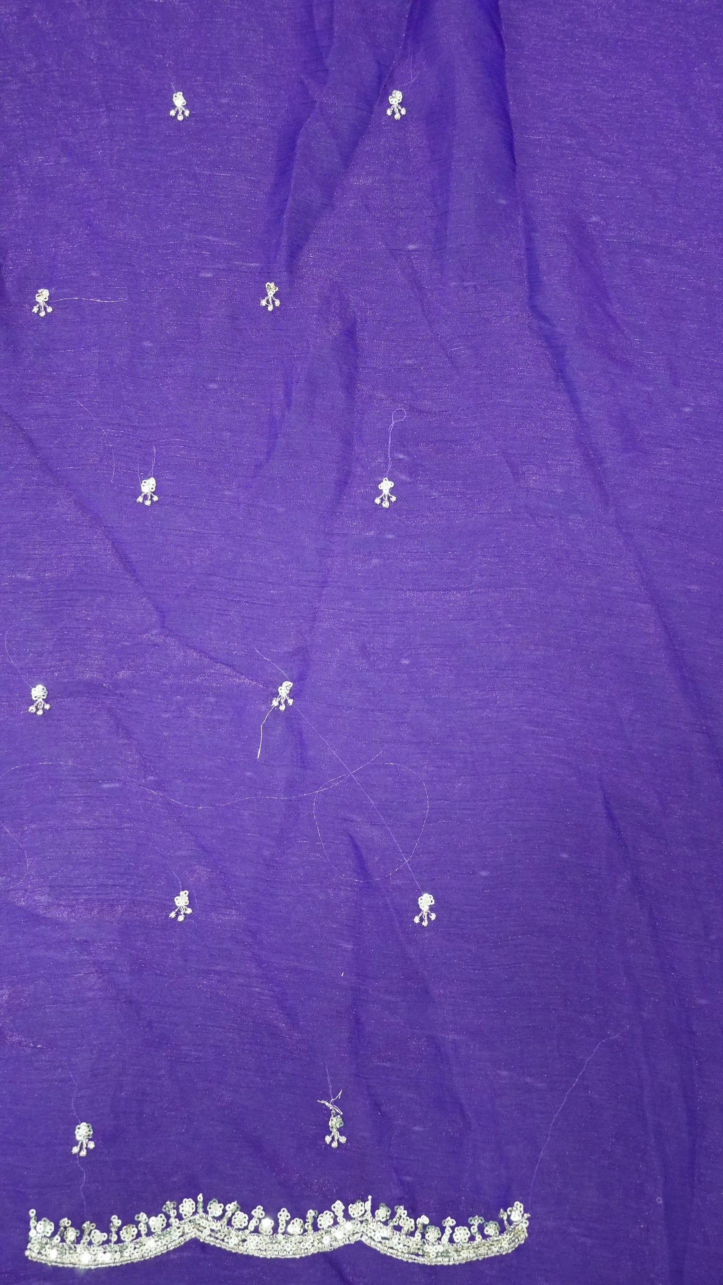 Space Silk Saree - Lines Designer Purple
