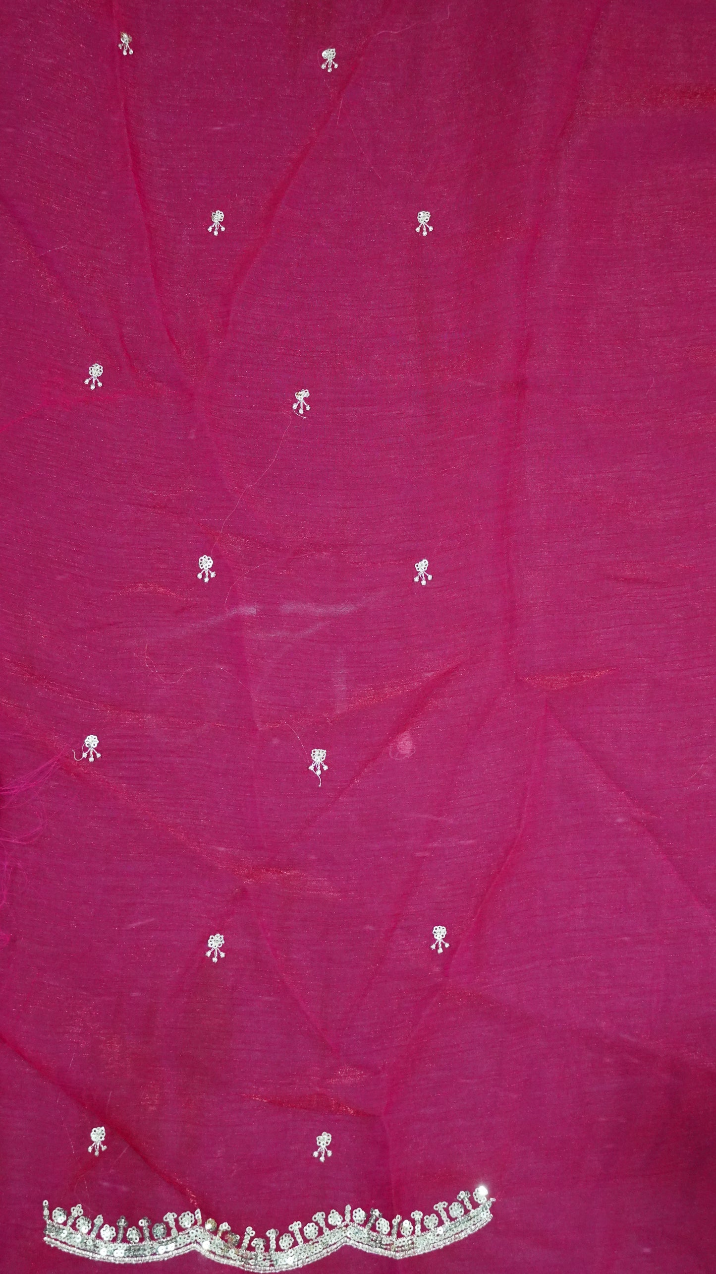 Space Silk Saree - Lines Designer Red