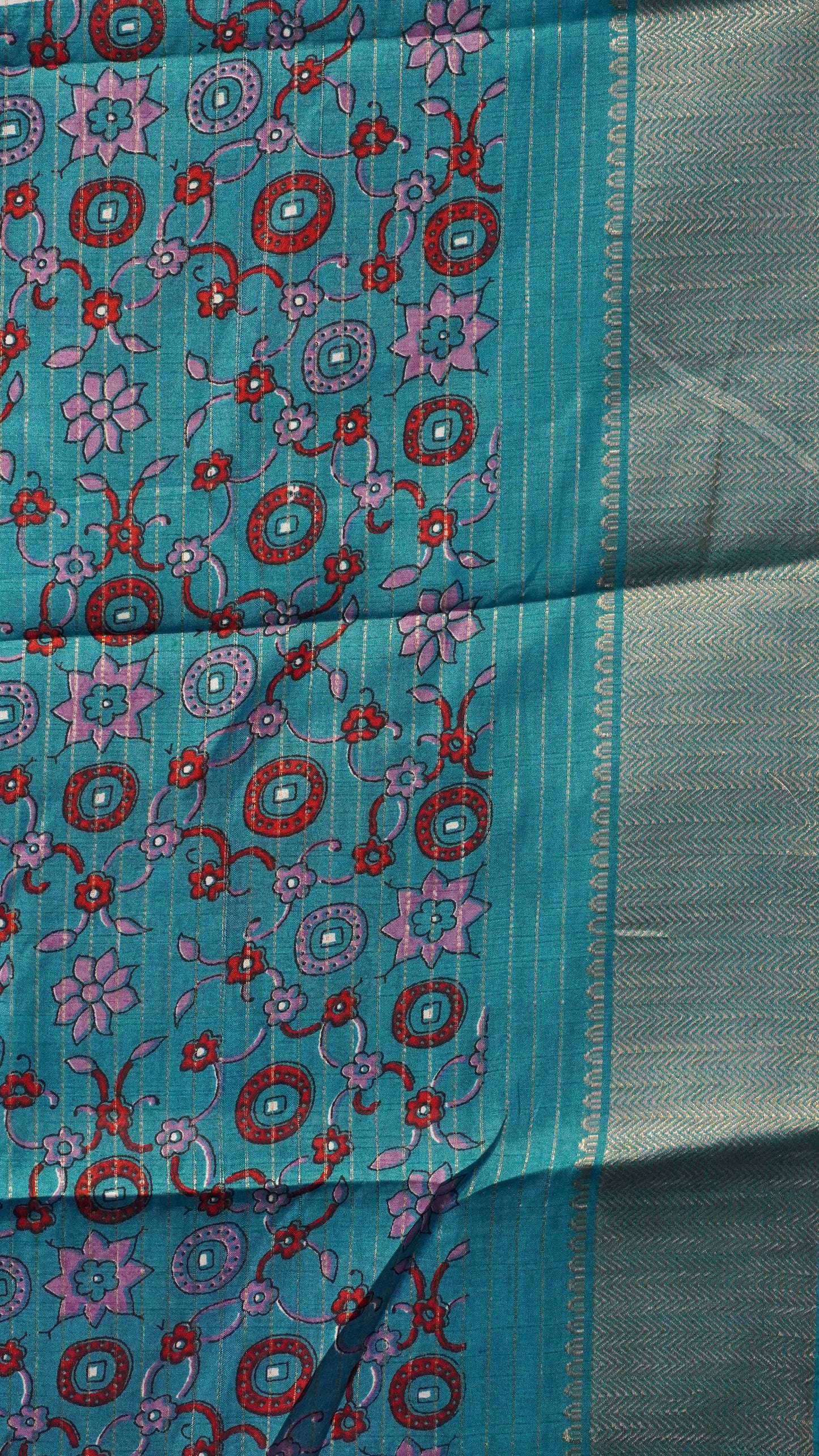 Dola Silk Saree Zari lines-Lavender