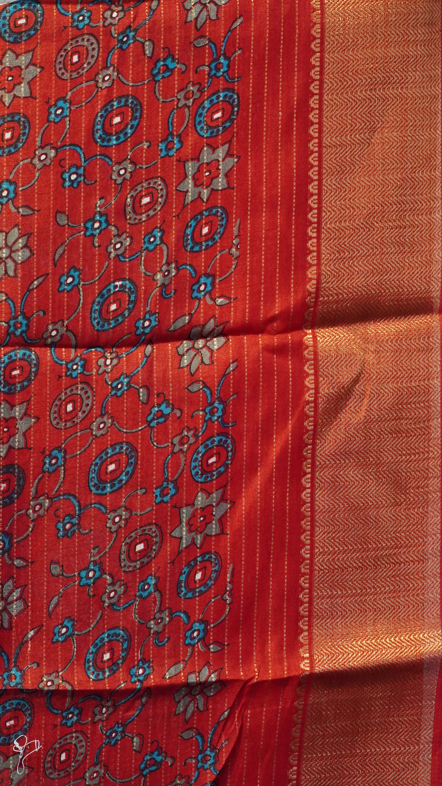 Dola Silk Saree Zari lines-Grey