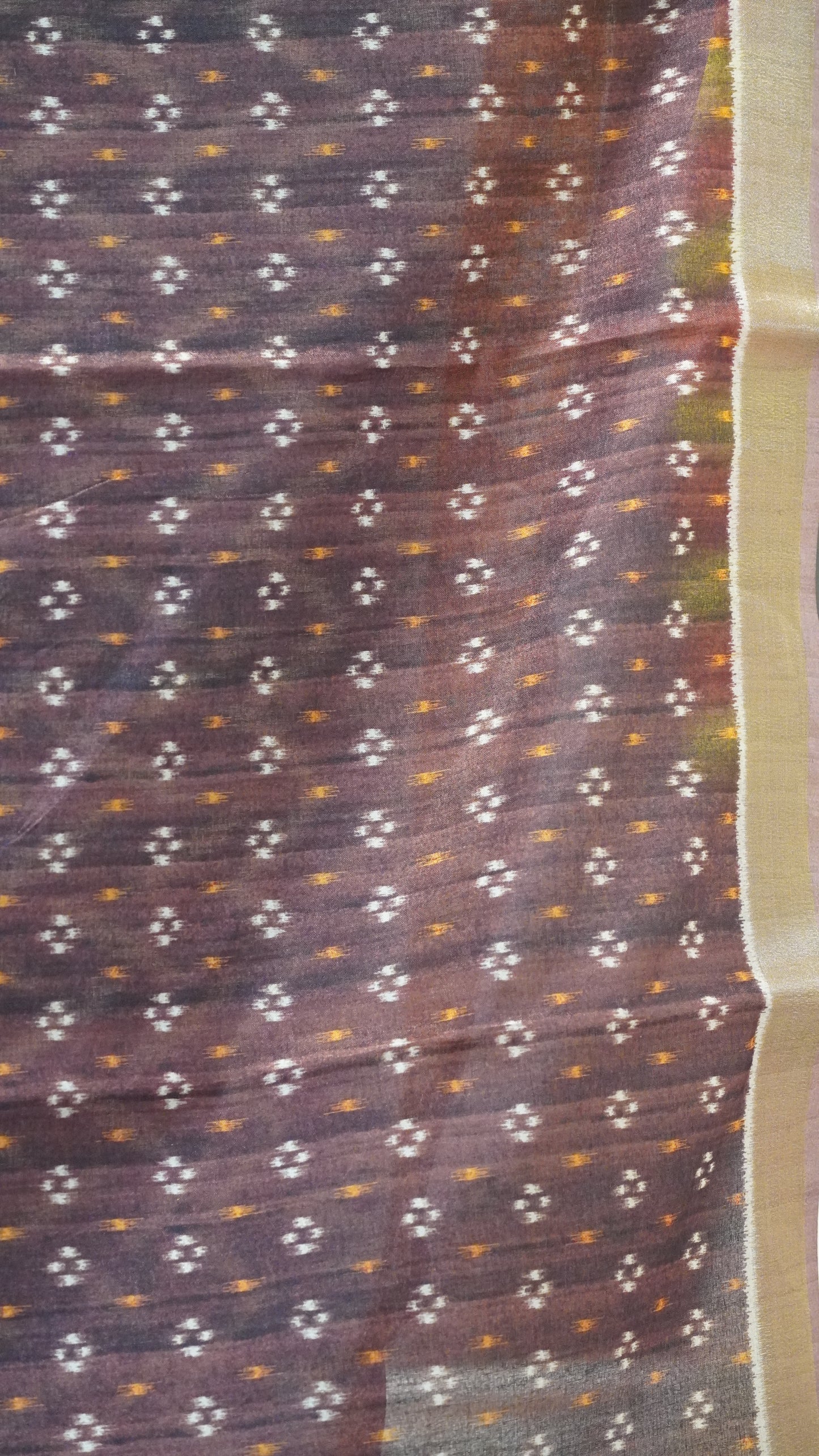 Dola Silk Saree Ikkat Print-Blue