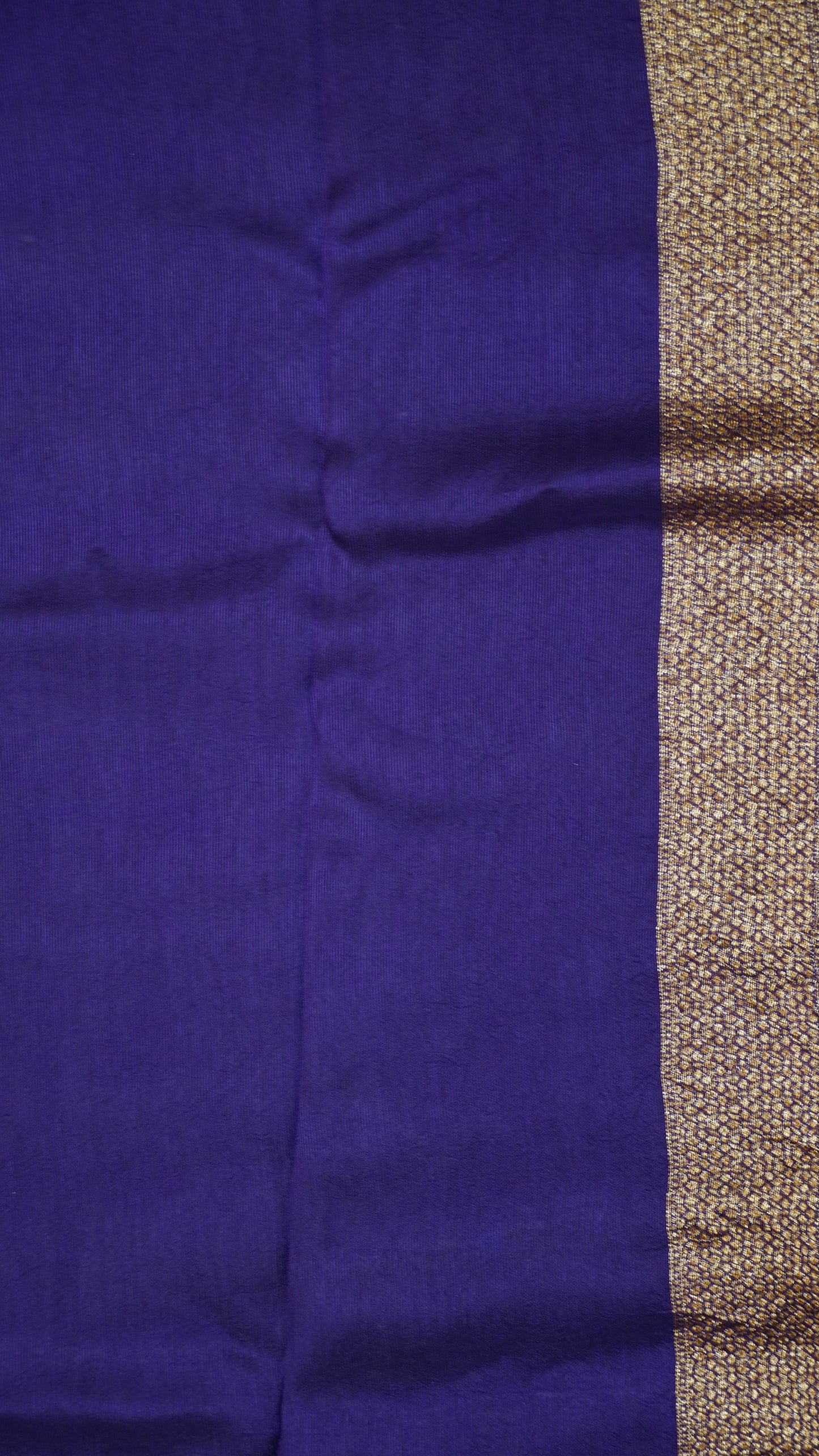 Banarasi Tussar - Tower Border Purple