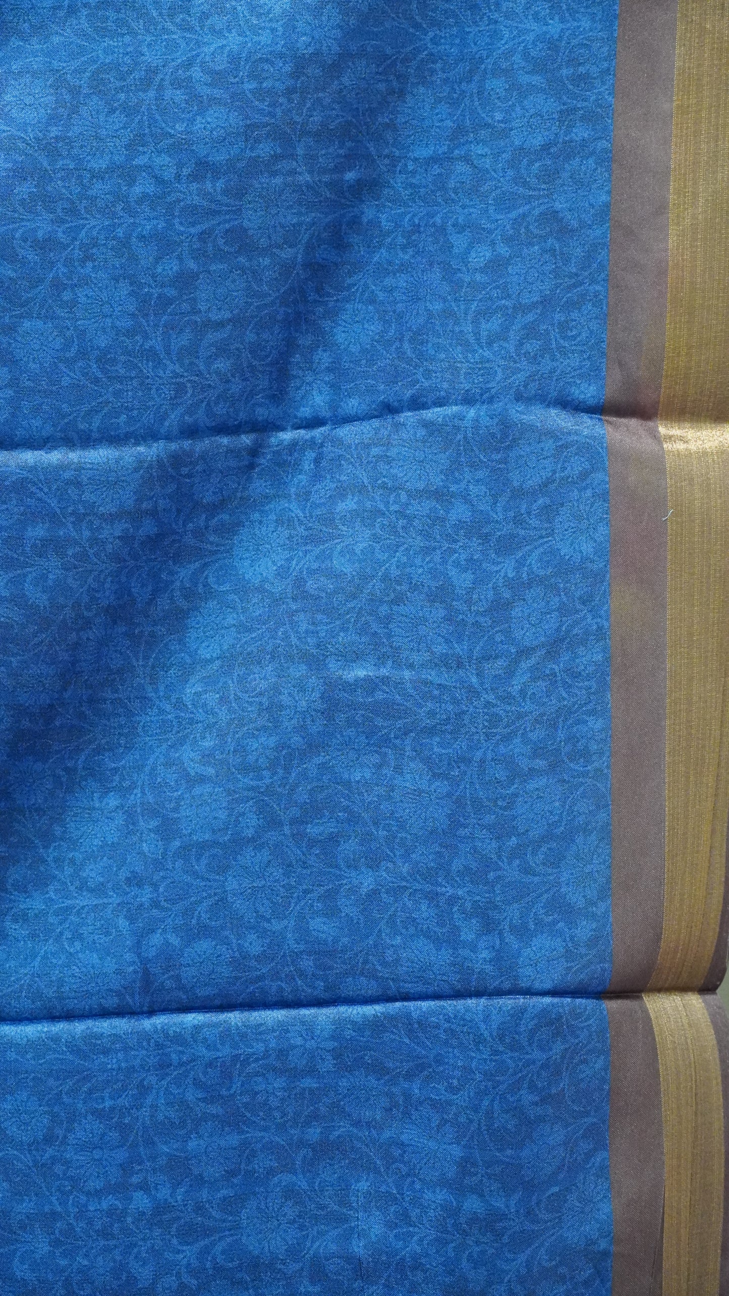 Dola Silk Saree Tulip Print-Blue