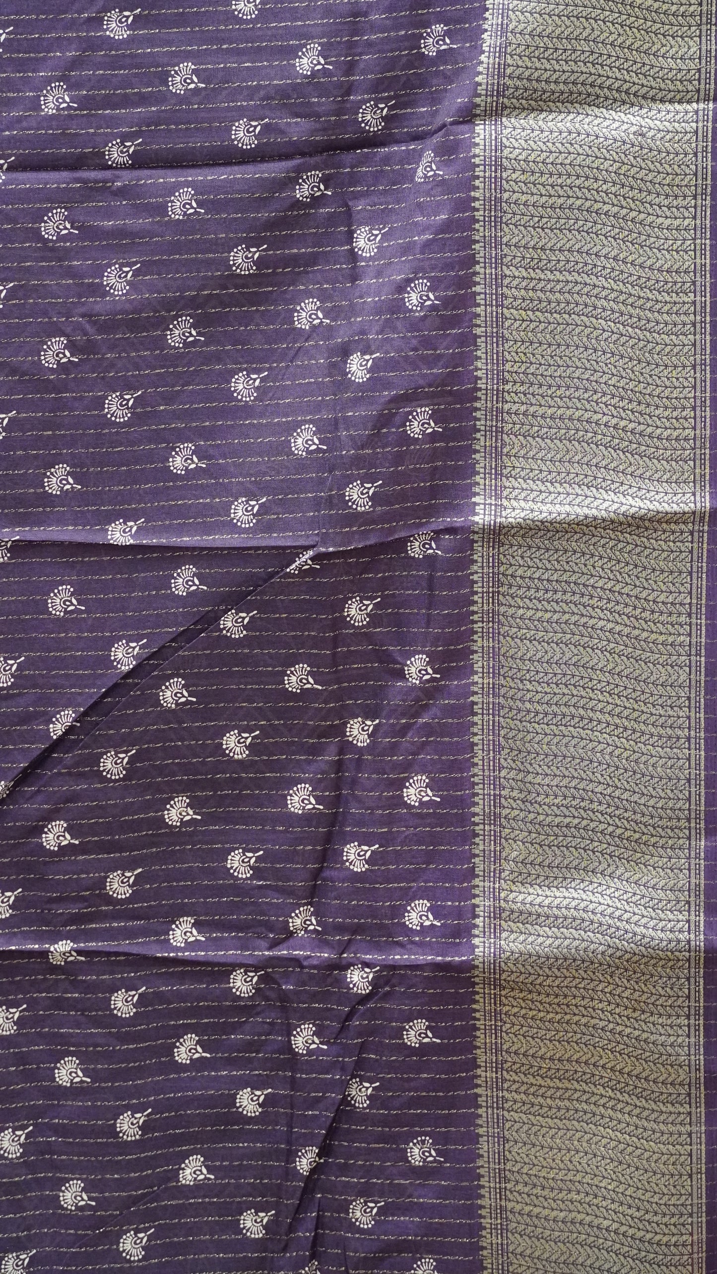 Dola Silk Saree Zari Lines-Purple