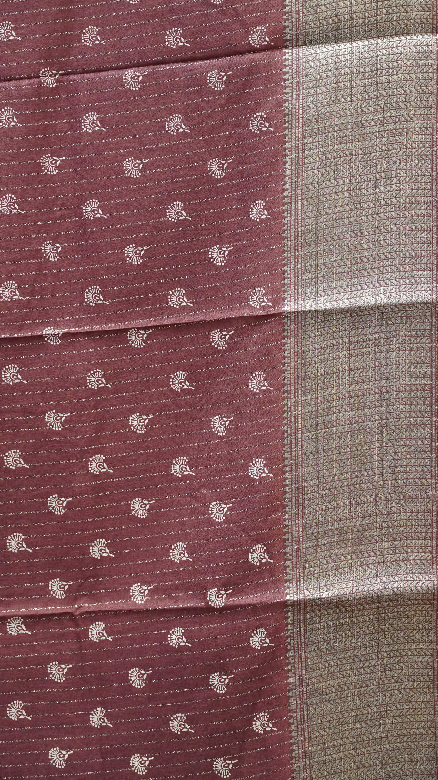 Dola Silk Saree Zari Lines-Maroon