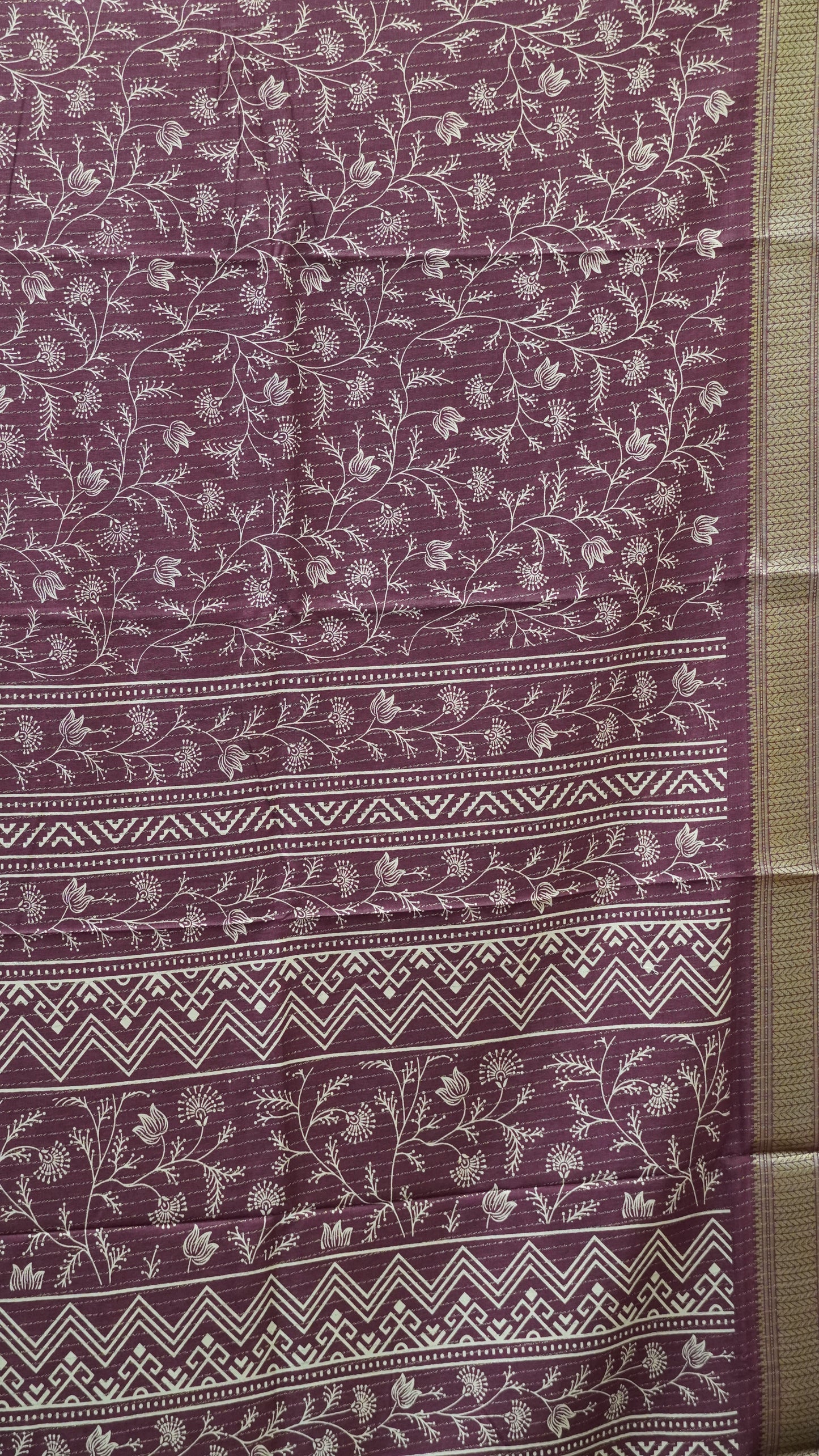 Dola Silk Saree Zari Lines-Wine