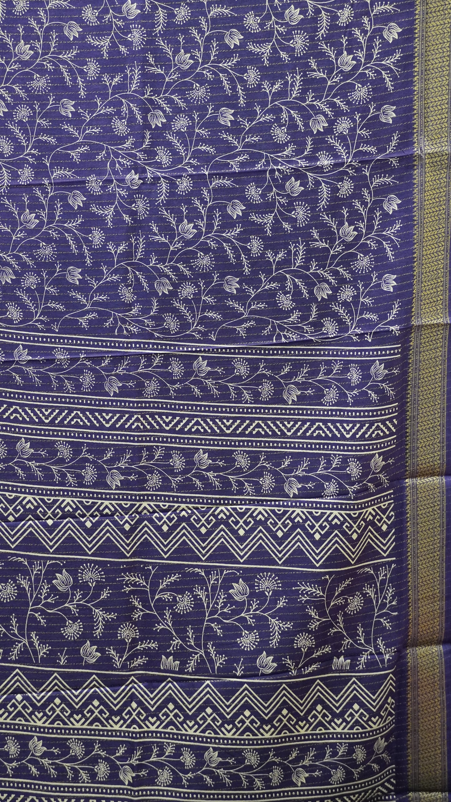 Dola Silk Saree Zari Lines-Voilet